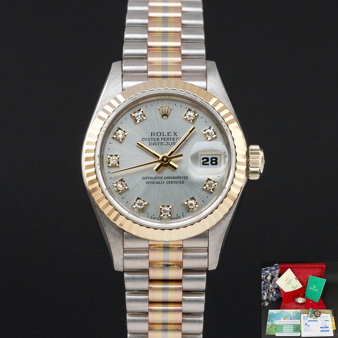 Rolex Lady-Datejust 69179 (1986) - 26 mm White Gold case (1/8)