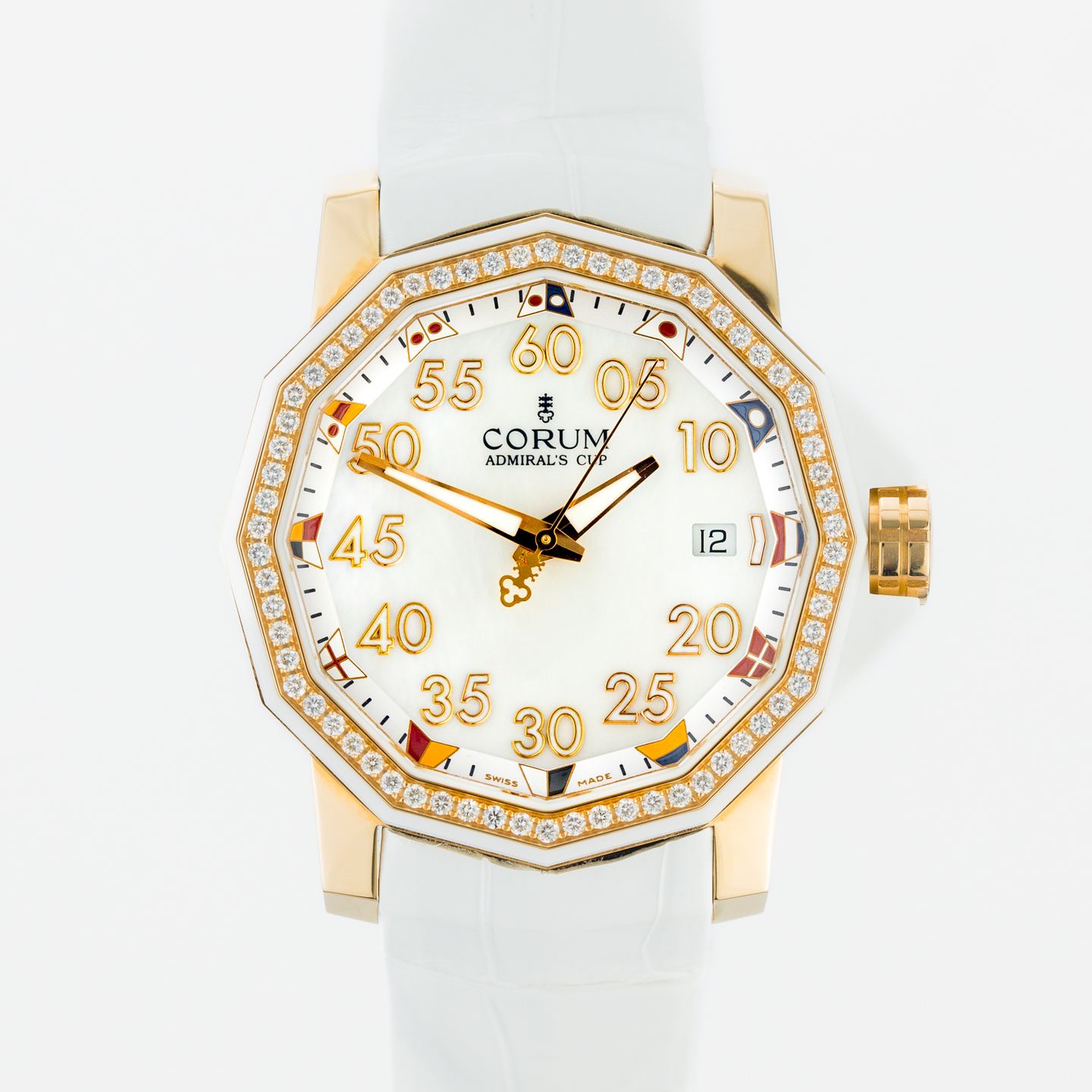 Corum Admiral's Cup Competition 40 082.951.850089 PN34 (2024) - White dial 40 mm Rose Gold case (1/8)