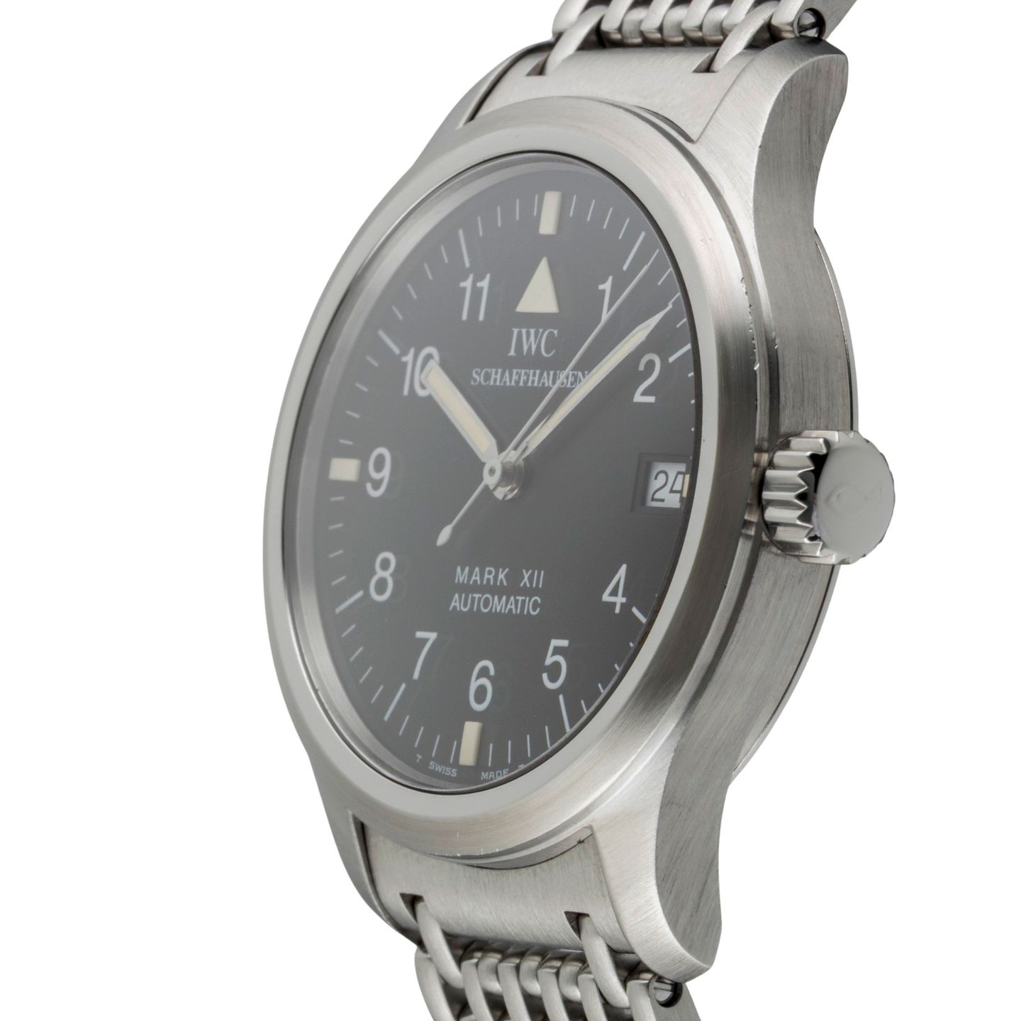 IWC Pilot Mark IW324102 (Onbekend (willekeurig serienummer)) - Zwart wijzerplaat 36mm Staal (6/8)