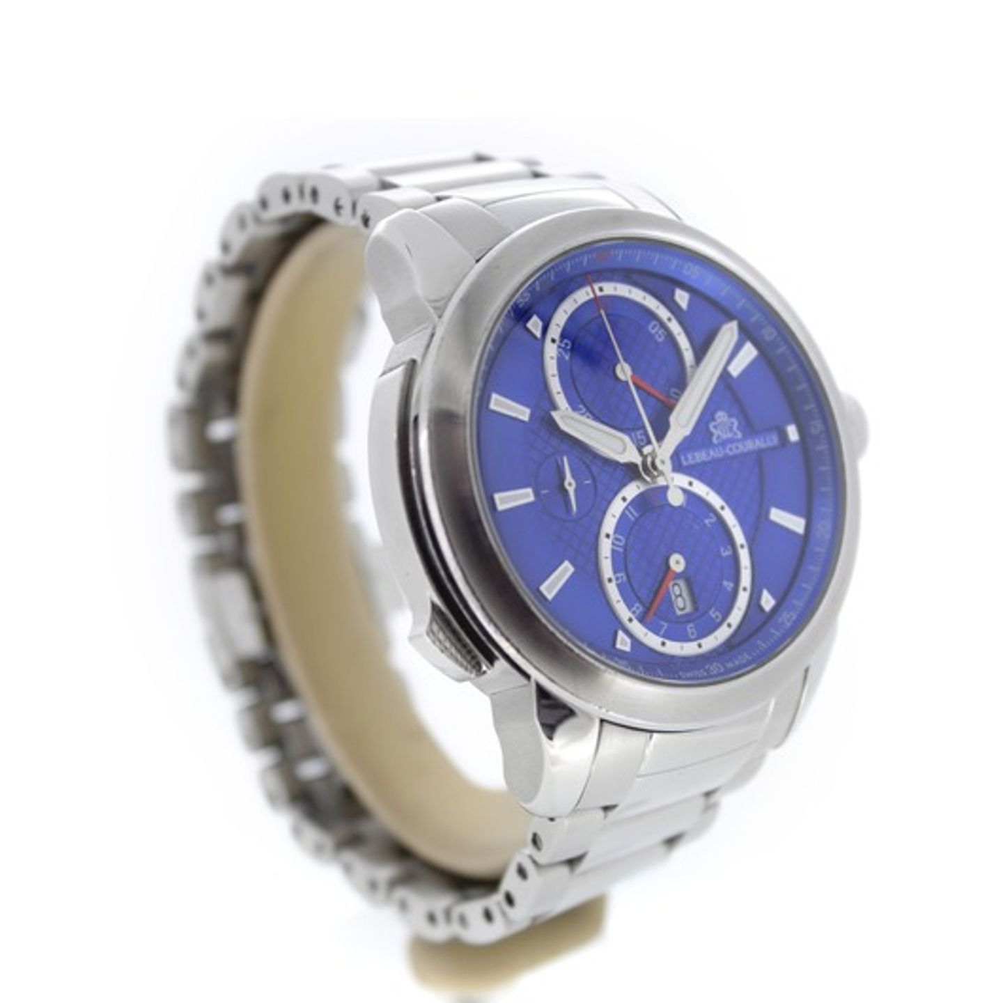 Lebeau-Courally Unknown LC04/2-30-C1-D12 (Unknown (random serial)) - Blue dial 43 mm Steel case (6/7)