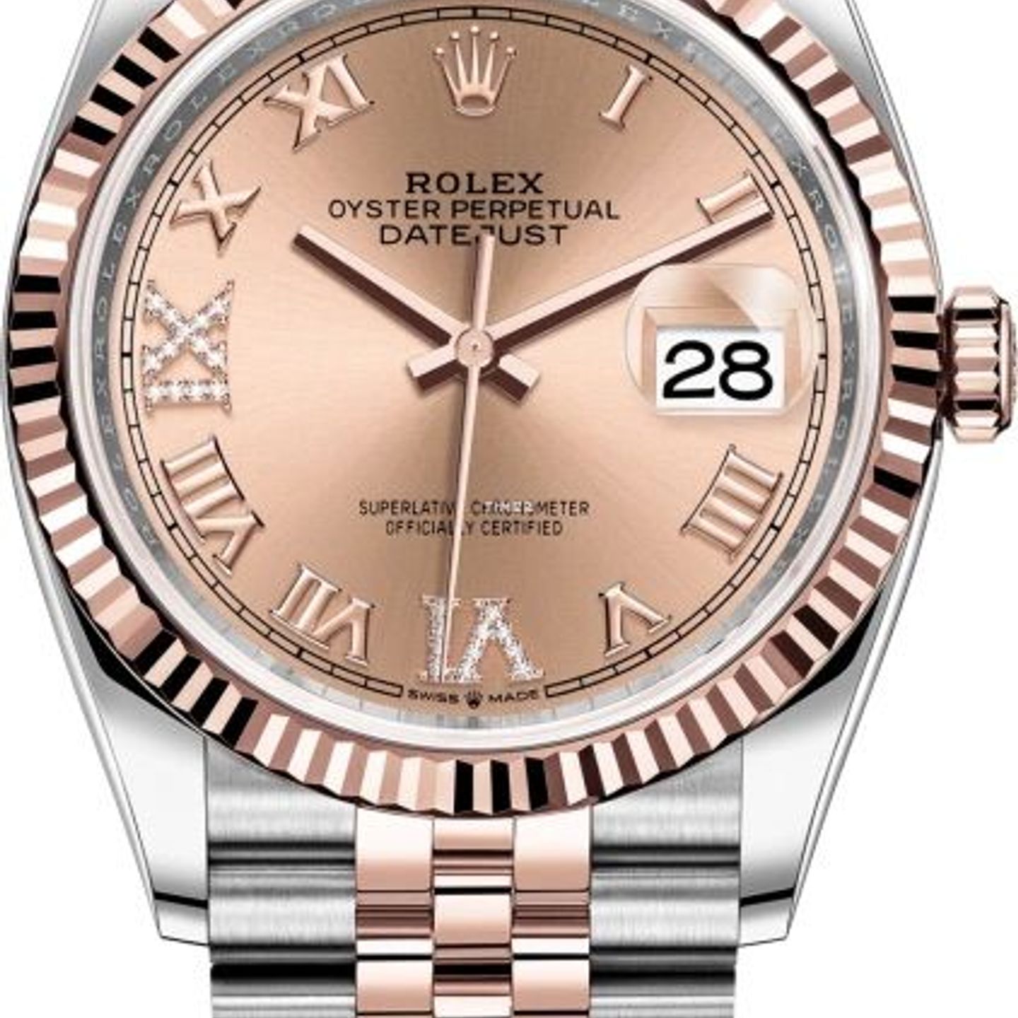 Rolex Datejust 36 126231 (Onbekend (willekeurig serienummer)) - Goud wijzerplaat 36mm Staal (1/8)