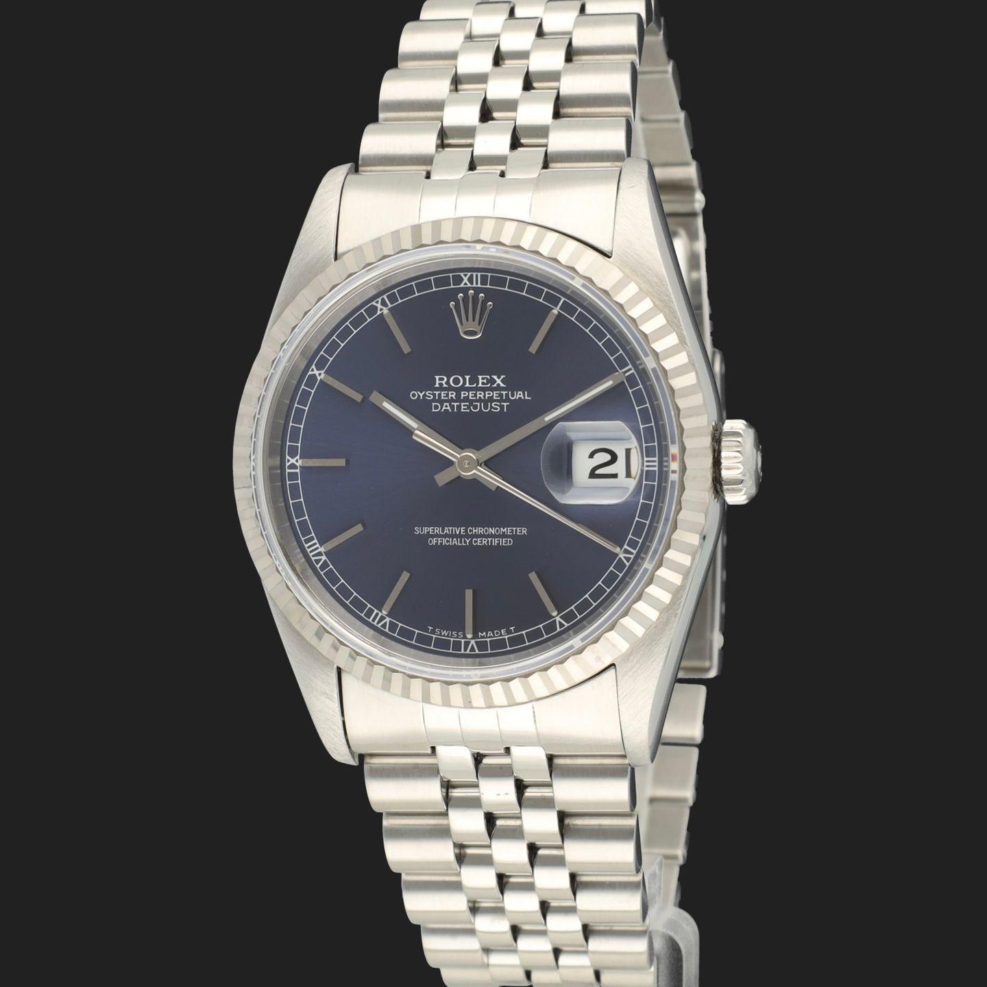 Rolex Datejust 36 16234 (Unknown (random serial)) - Blue dial 36 mm Steel case (1/8)