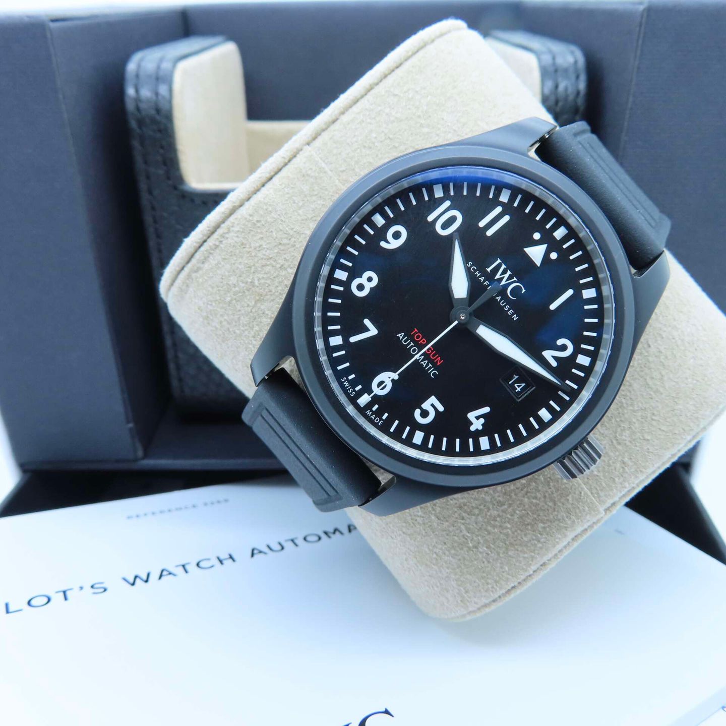 IWC Pilot Chronograph Top Gun IW326906 (2024) - Black dial 41 mm Ceramic case (2/7)