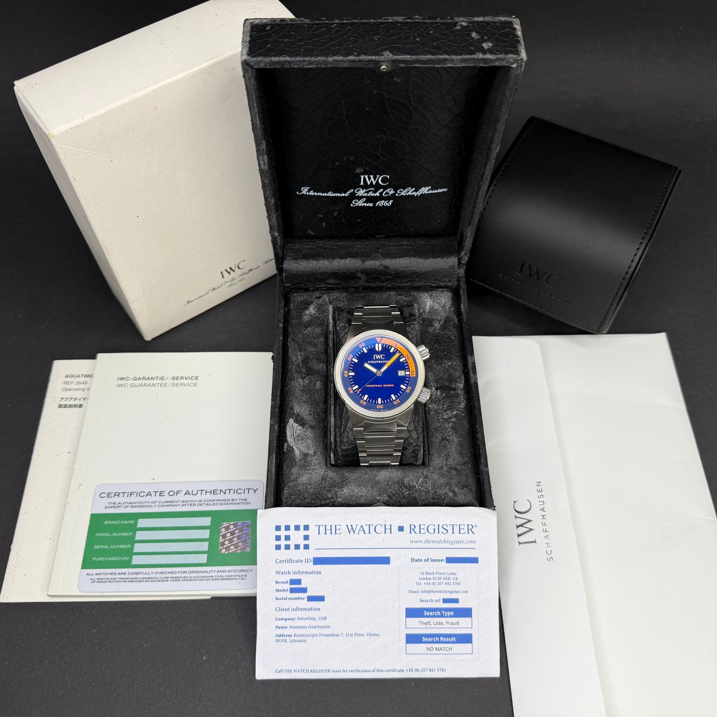 IWC Aquatimer Automatic IW354806 (2005) - 42mm Staal (3/8)