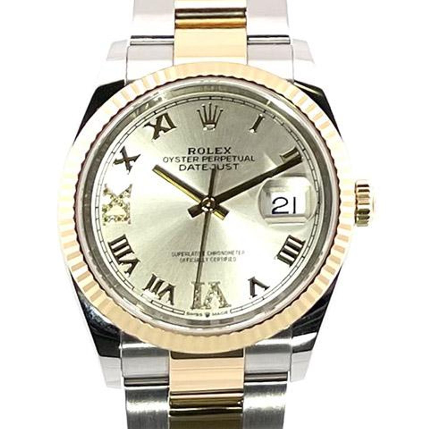 Rolex Datejust 36 126233 (2021) - Silver dial 36 mm Gold/Steel case (1/8)
