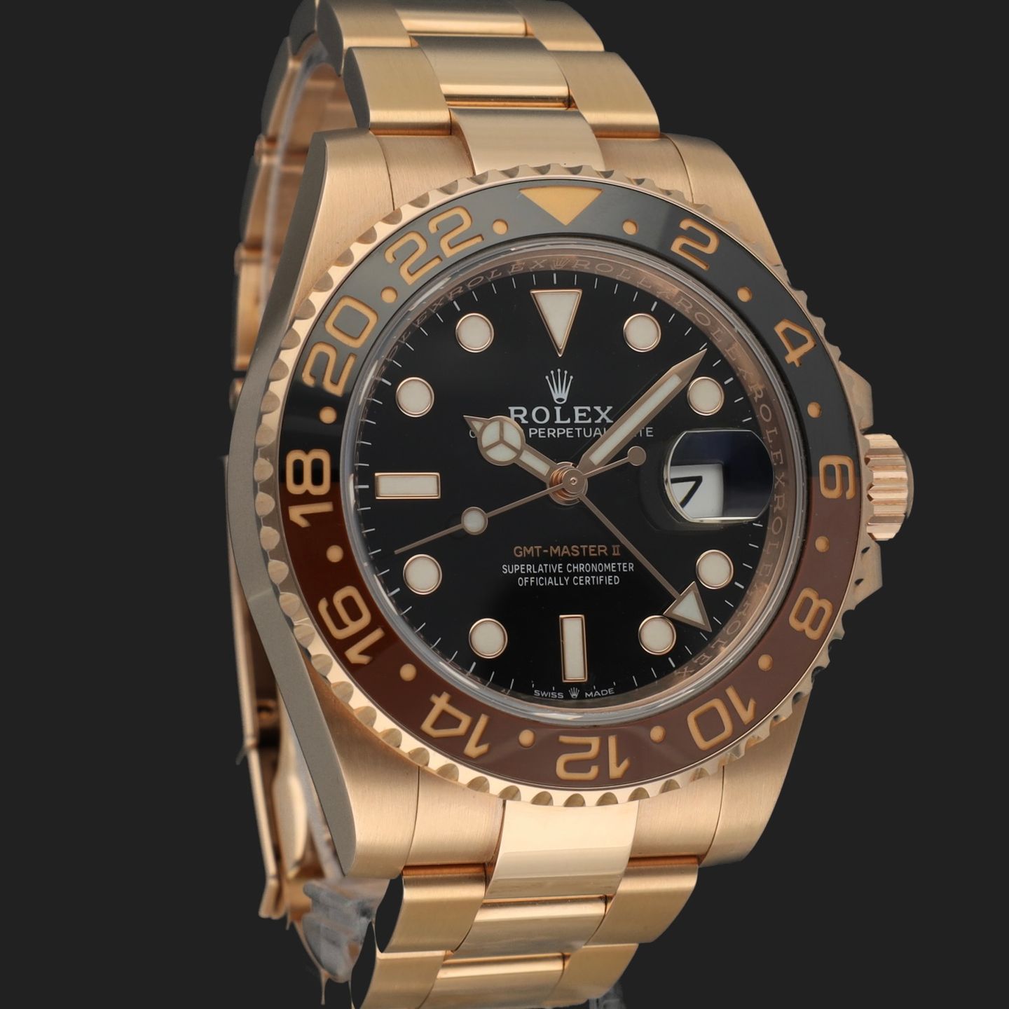 Rolex GMT-Master II 126715CHNR (2018) - Zwart wijzerplaat 40mm Roségoud (4/8)