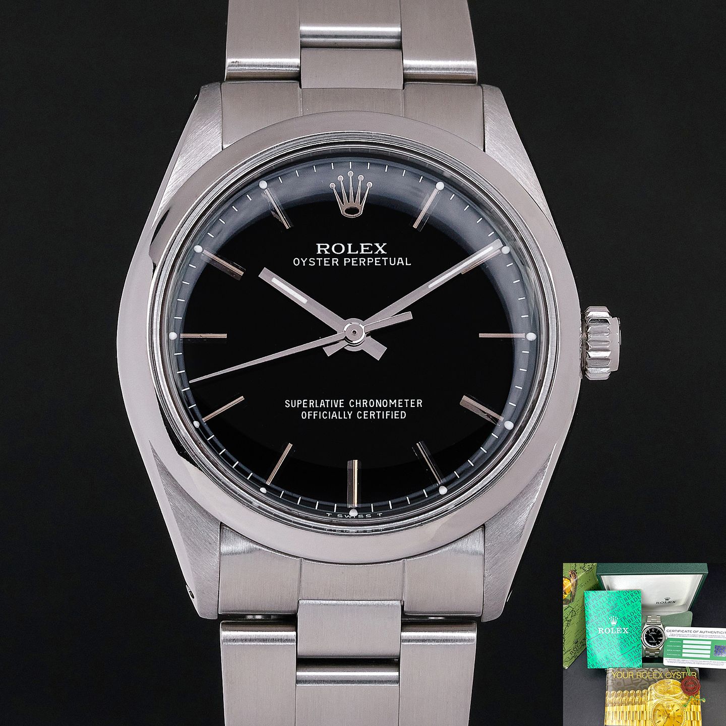 Rolex Oyster Perpetual 1002 (1988) - 34mm Staal (1/7)