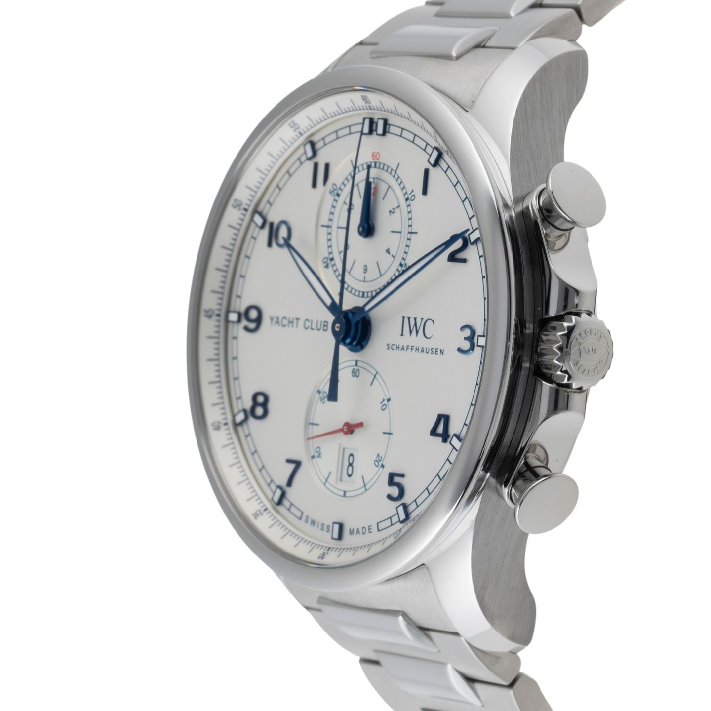 IWC Portuguese Yacht Club Chronograph IW390702 (Onbekend (willekeurig serienummer)) - Zilver wijzerplaat 45mm Staal (6/8)