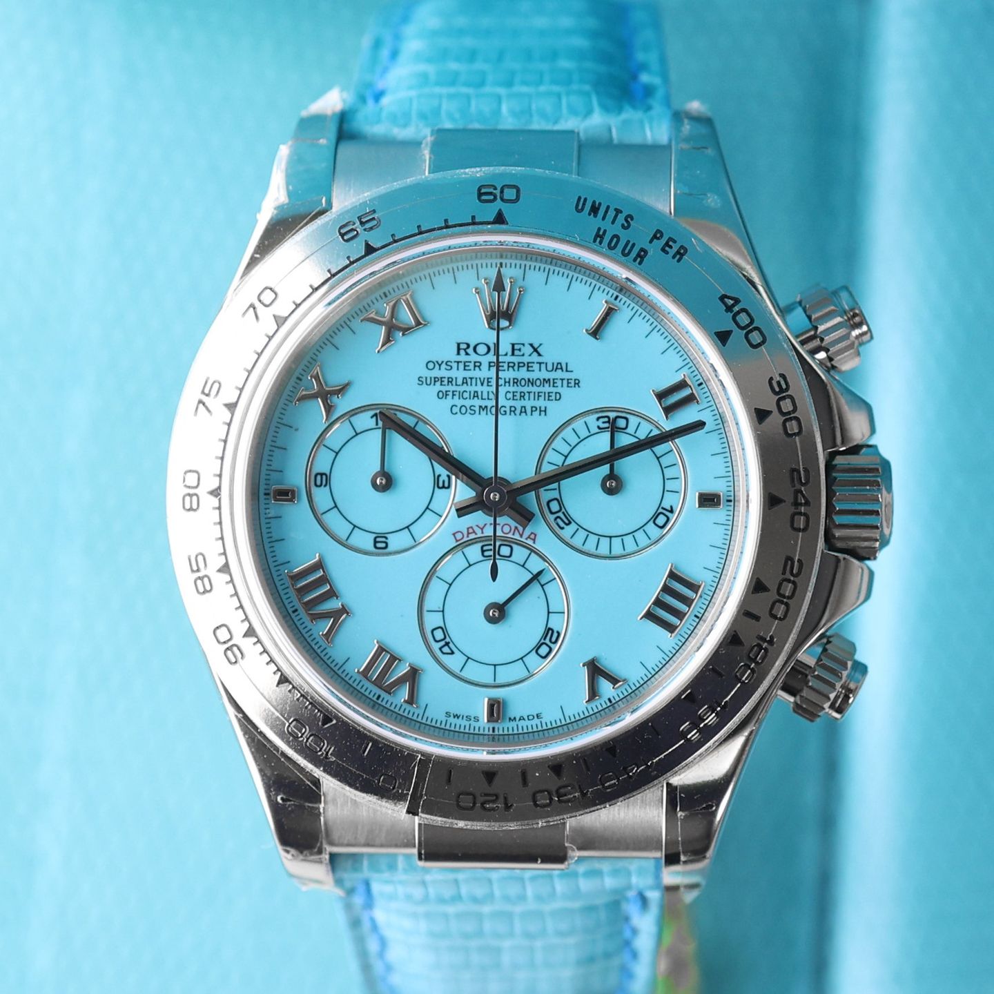 Rolex Daytona 116519 (2000) - Turquoise dial 40 mm White Gold case (5/6)