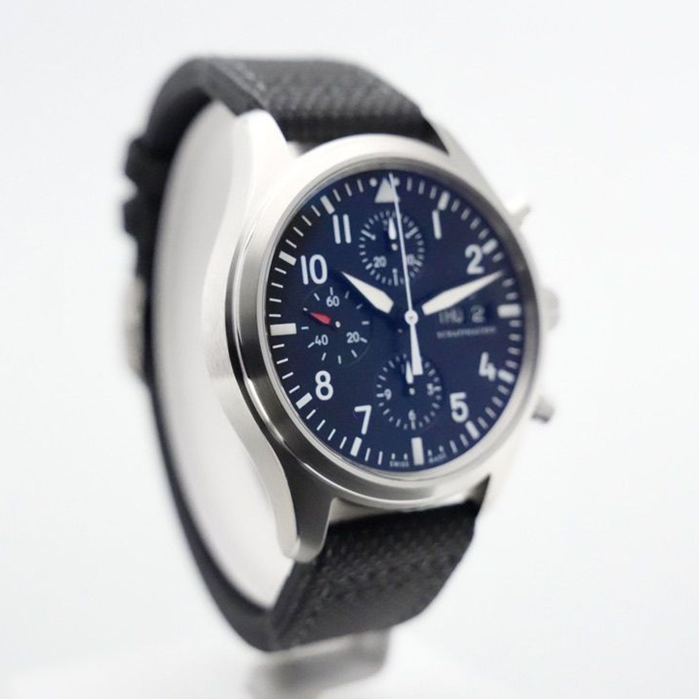 IWC Pilot Chronograph IW371701 (2011) - Zwart wijzerplaat 42mm Staal (8/8)