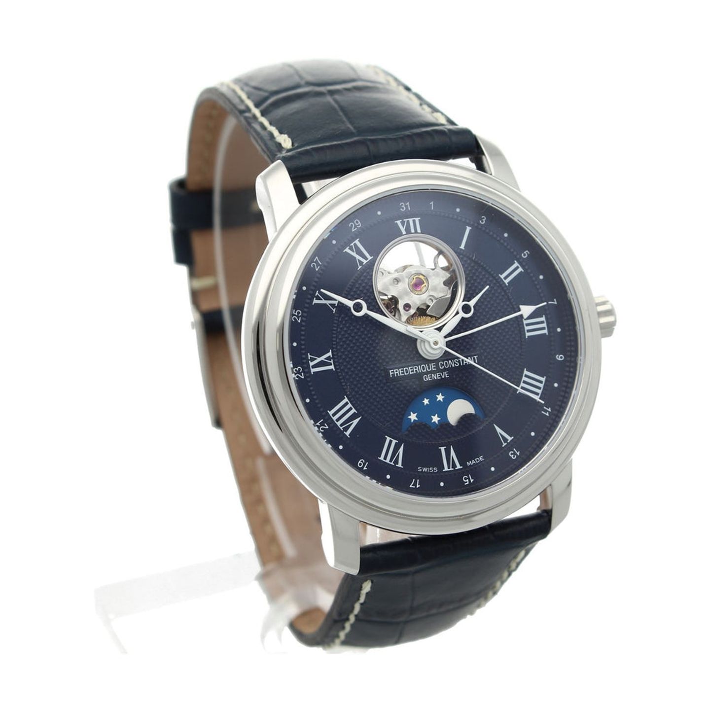 Frederique Constant Classics Moonphase FC-335MCNW4P26 (2024) - Blue dial 40 mm Steel case (7/7)