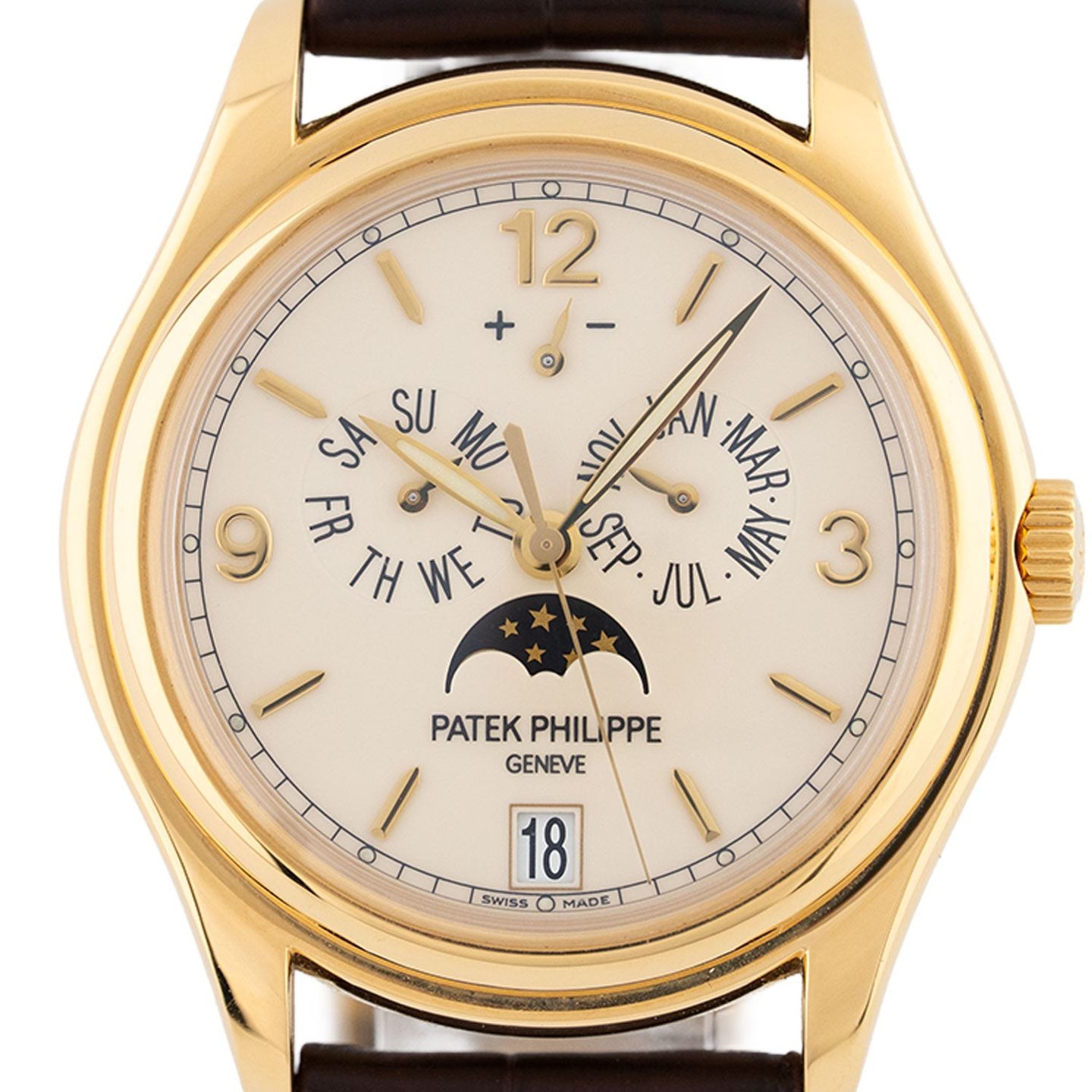 Patek Philippe Annual Calendar 5146J-001 (2013) - Beige dial 39 mm Yellow Gold case (2/7)