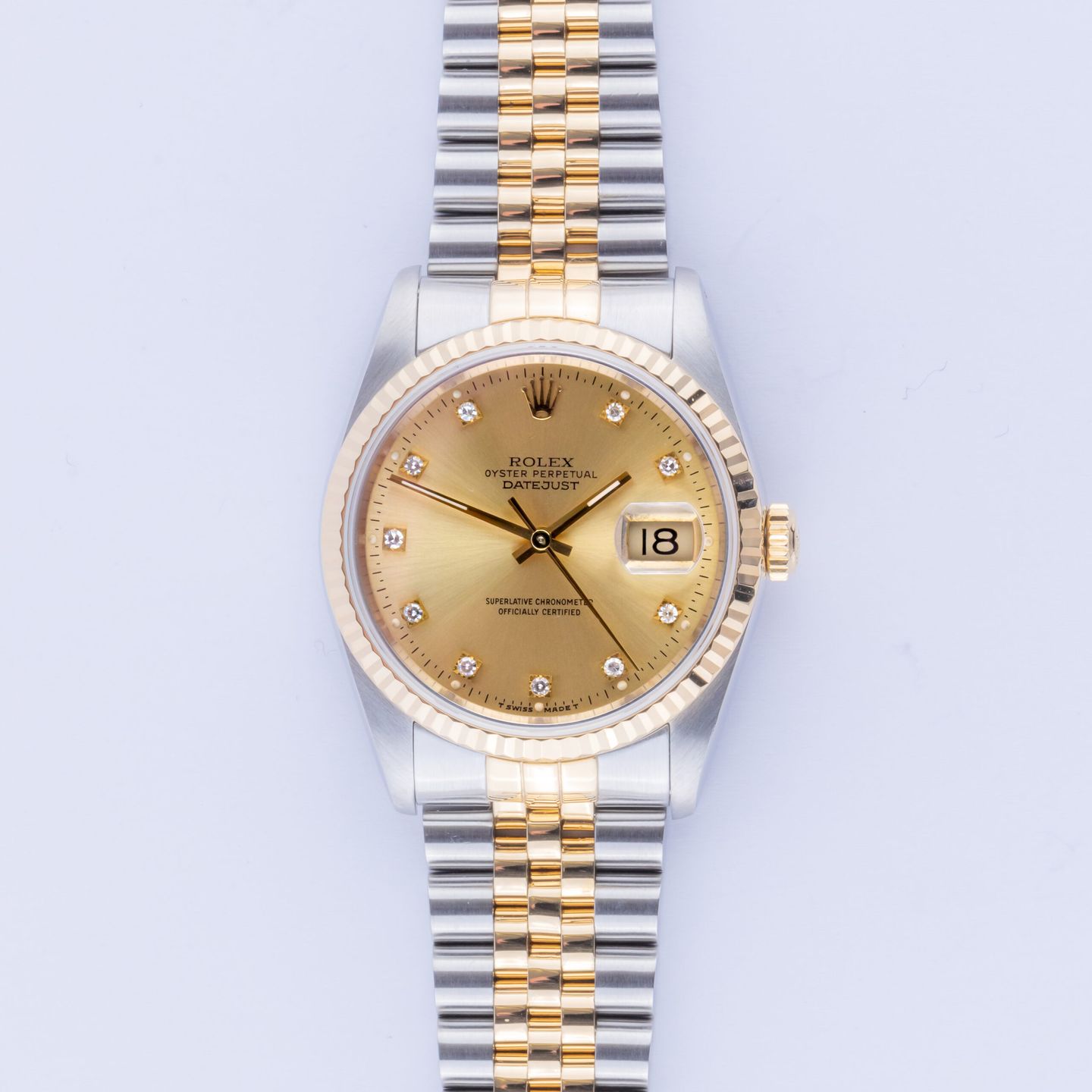 Rolex Datejust 36 16233 (1990) - 36 mm Gold/Steel case (3/8)