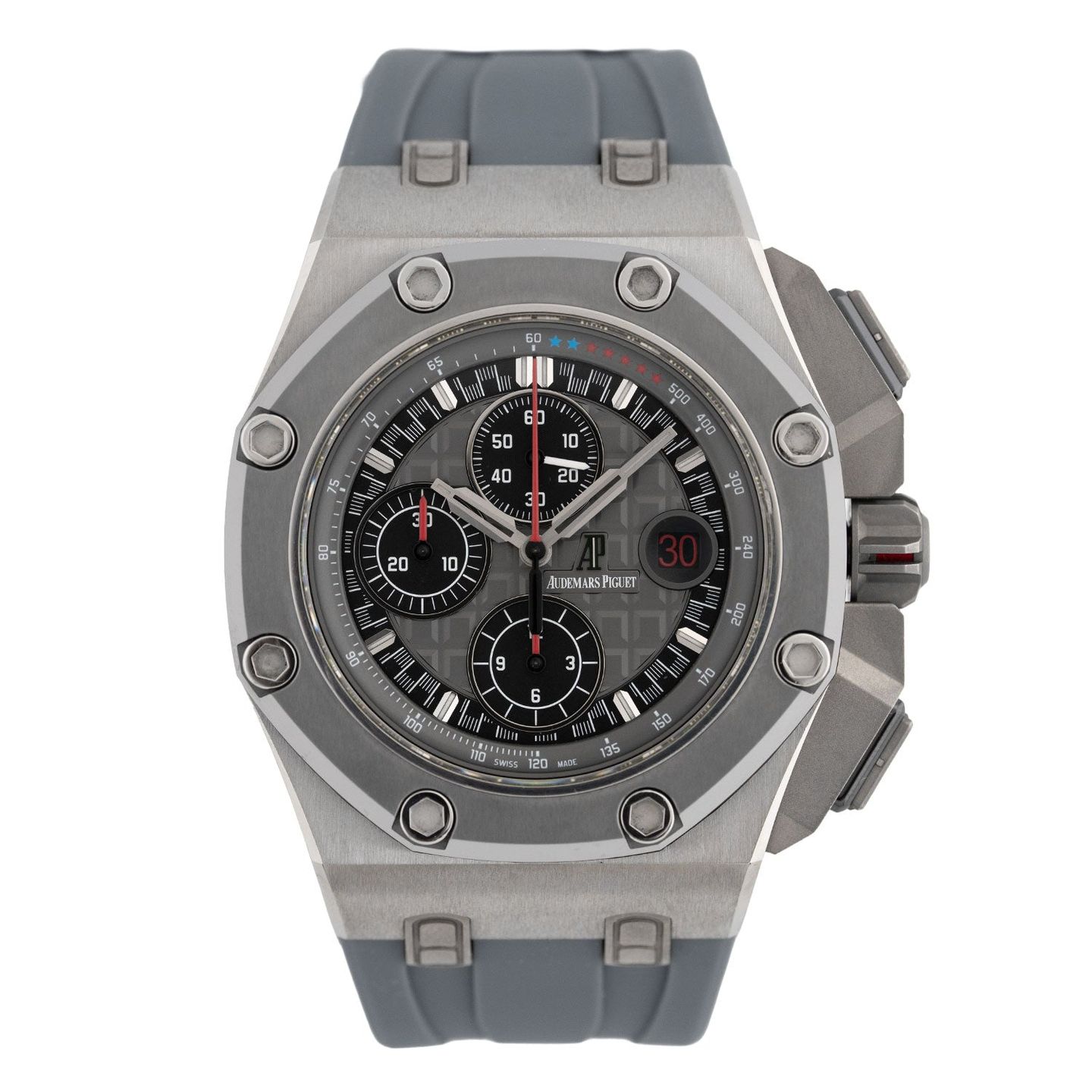 Audemars Piguet Royal Oak Offshore Chronograph 26568IM.OO.A004CA.01 (Michael Schumacher) (2012) - Grijs wijzerplaat 44mm Titanium (1/8)