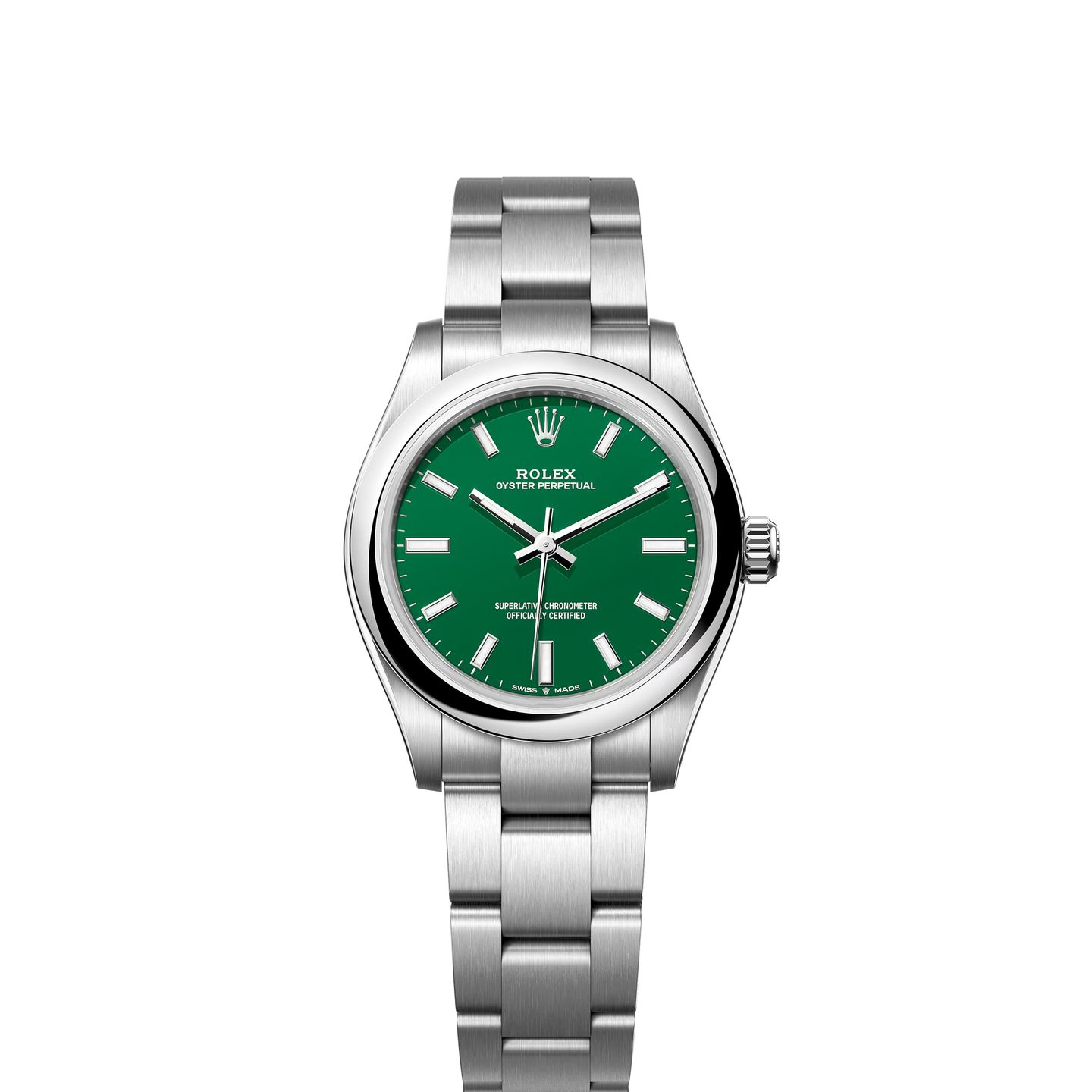 Rolex Oyster Perpetual 31 277200 (2022) - Green dial 31 mm Steel case (1/8)