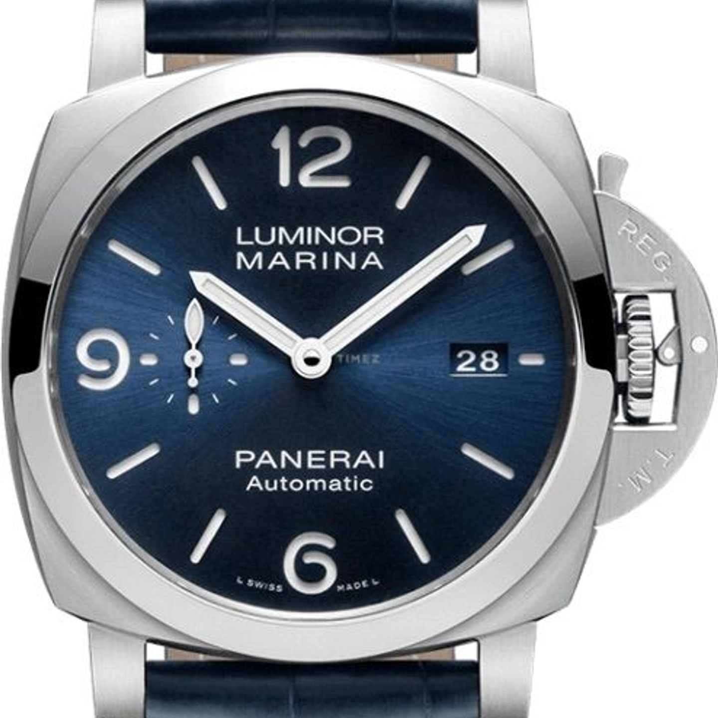 Panerai Luminor Marina PAM01313 (2024) - Blauw wijzerplaat 44mm Staal (1/8)