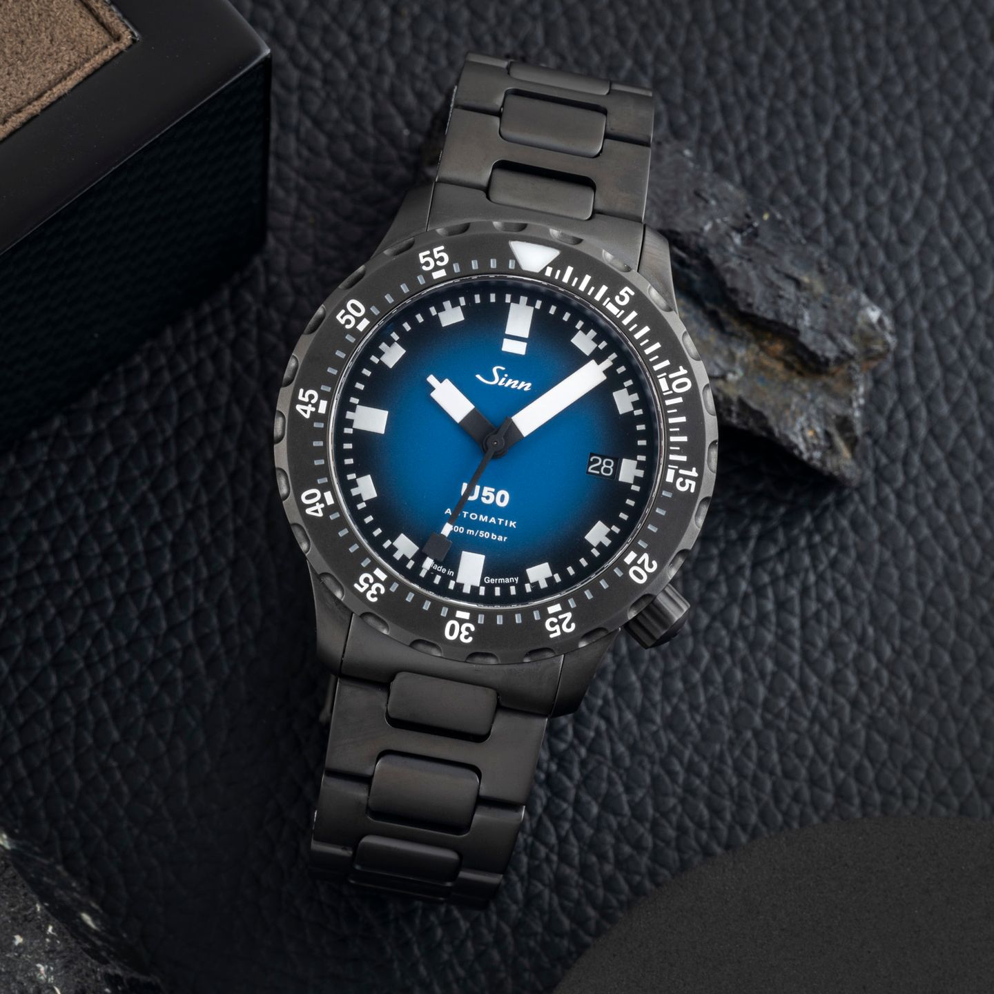 Sinn U50 1050.0202 (Onbekend (willekeurig serienummer)) - Blauw wijzerplaat 41mm Staal (1/8)