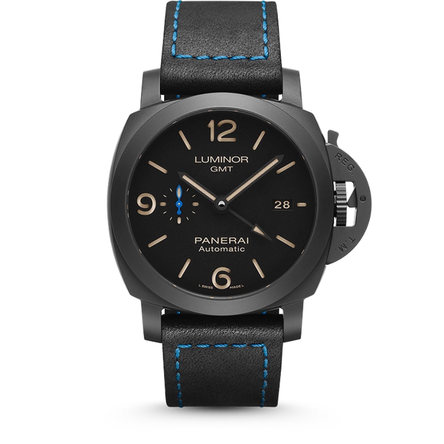 Panerai Luminor 1950 3 Days GMT Automatic PAM01441 (2025) - Black dial 44 mm Titanium case (1/1)