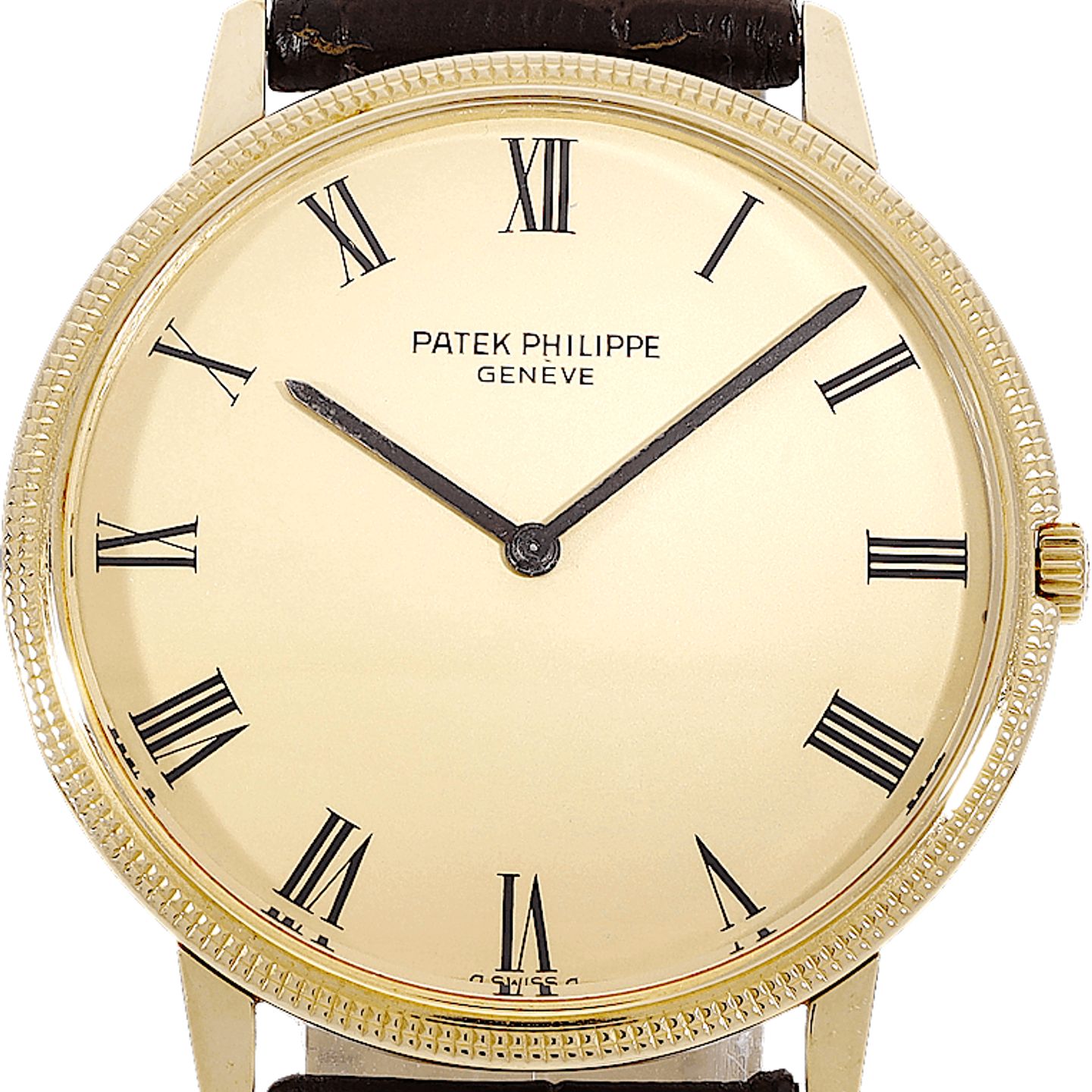 Patek Philippe Calatrava 3590 (Unknown (random serial)) - Gold dial 36 mm Yellow Gold case (1/5)