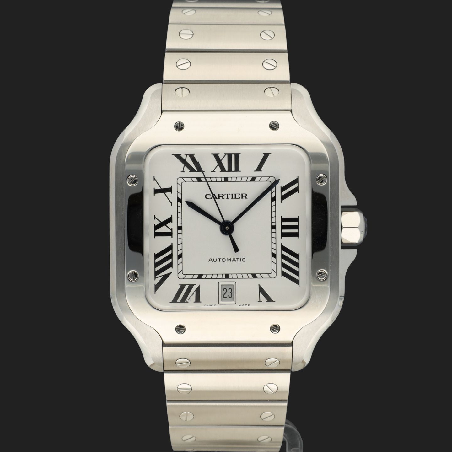 Cartier Santos WSSA0018 (2024) - Zilver wijzerplaat 40mm Staal (3/8)