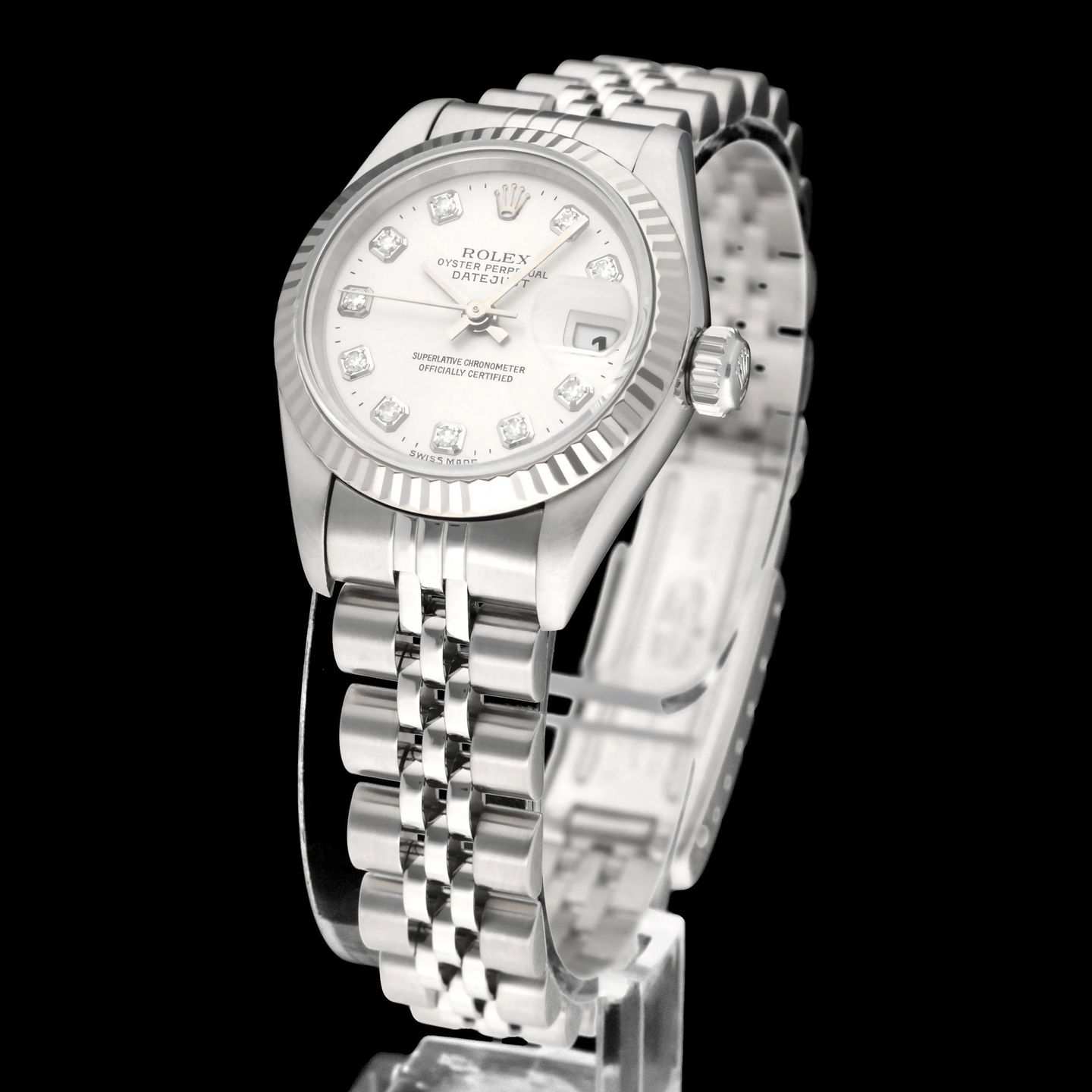Rolex Lady-Datejust 69174 (1997) - Silver dial 26 mm Steel case (2/8)