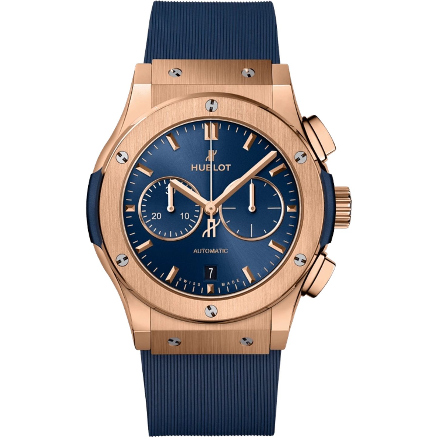 Hublot Classic Fusion Chronograph 541.OX.7180.RX (2026) - Blauw wijzerplaat 42mm Roségoud (1/1)