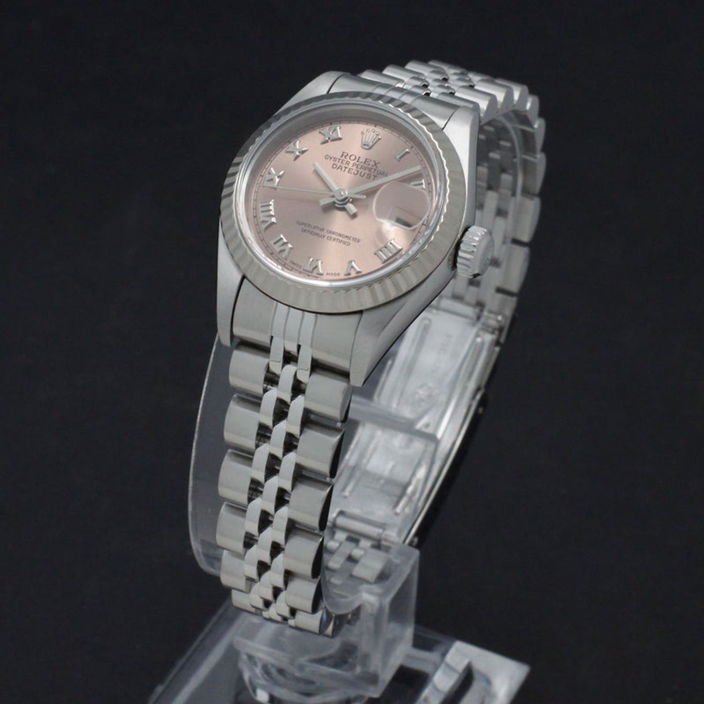 Rolex Lady-Datejust 69174 (1998) - Pink dial 26 mm Steel case (5/7)