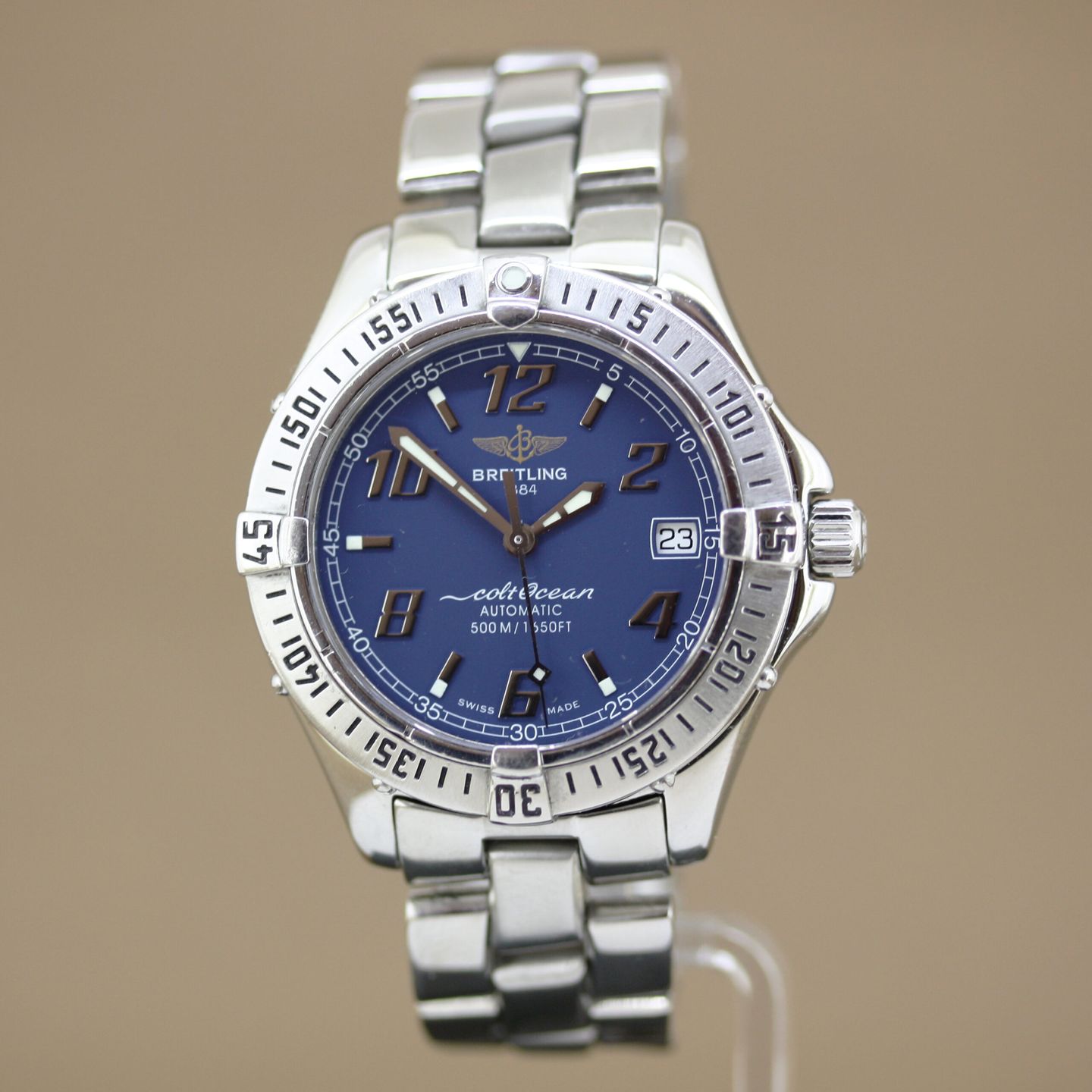 Breitling Colt Automatic A17350 (1999) - Blauw wijzerplaat 38mm Staal (2/8)