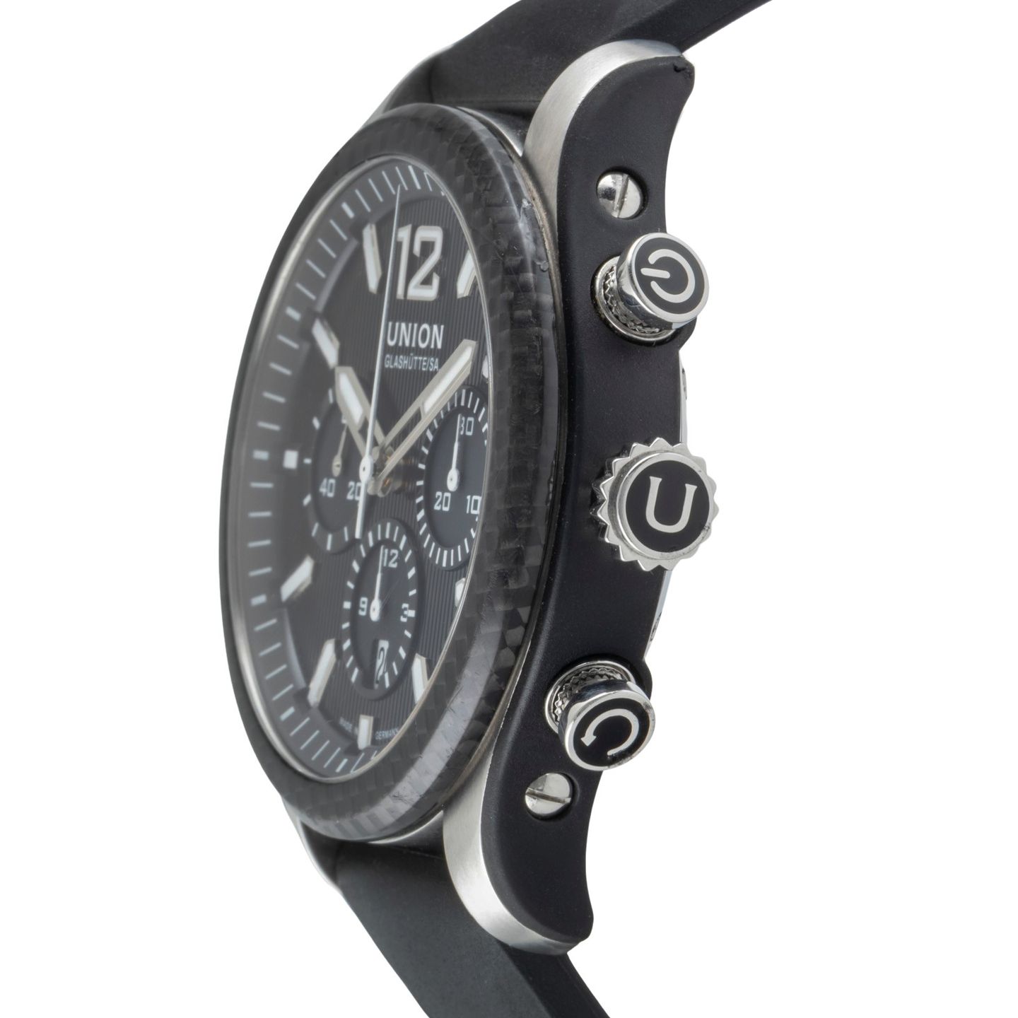 Union Glashütte Belisar Chronograph D009.927.26.207.00 (2018) - Zwart wijzerplaat 45mm Staal (6/8)