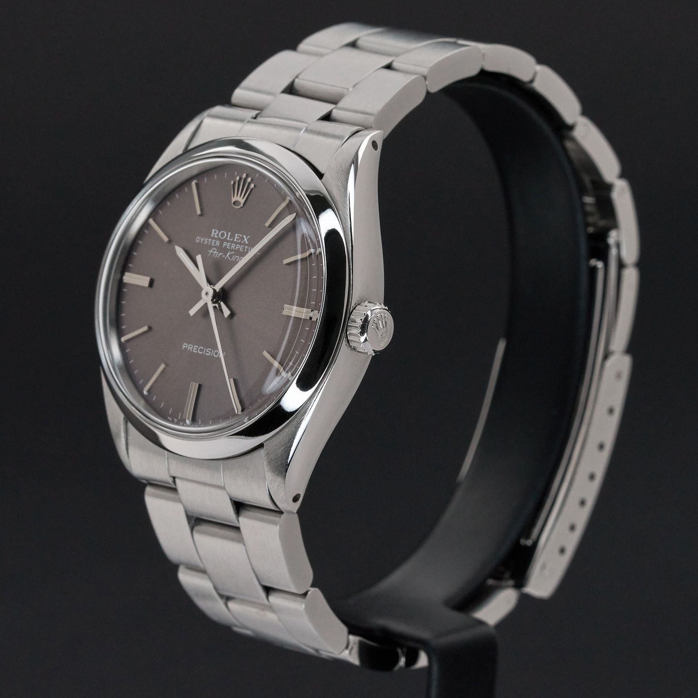 Rolex Air-King 5500 (1978) - Grey dial 34 mm Steel case (4/8)