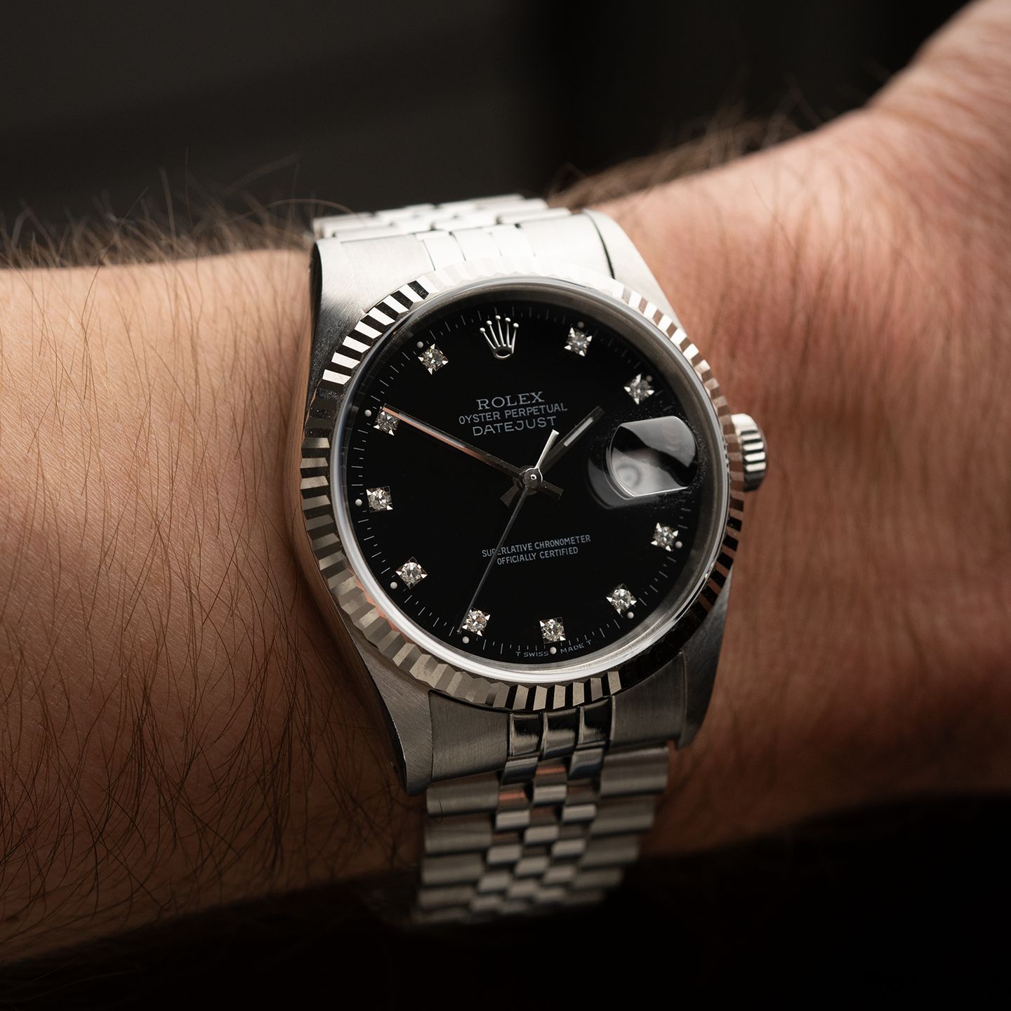 Rolex Datejust 36 16234 (1989) - Black dial 36 mm Steel case (6/7)