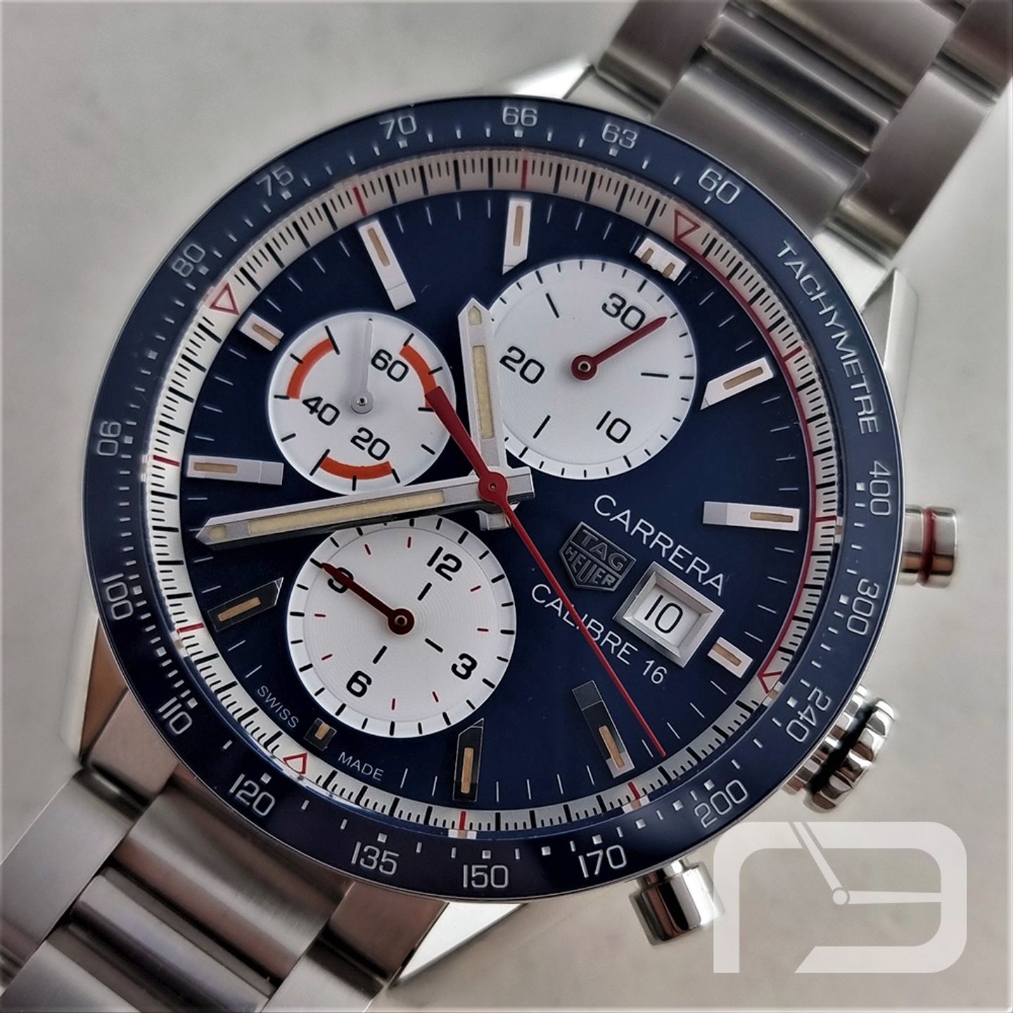 TAG Heuer Carrera Calibre 16 CV201AR.BA0715 (2024) - Blue dial 41 mm Steel case (1/8)