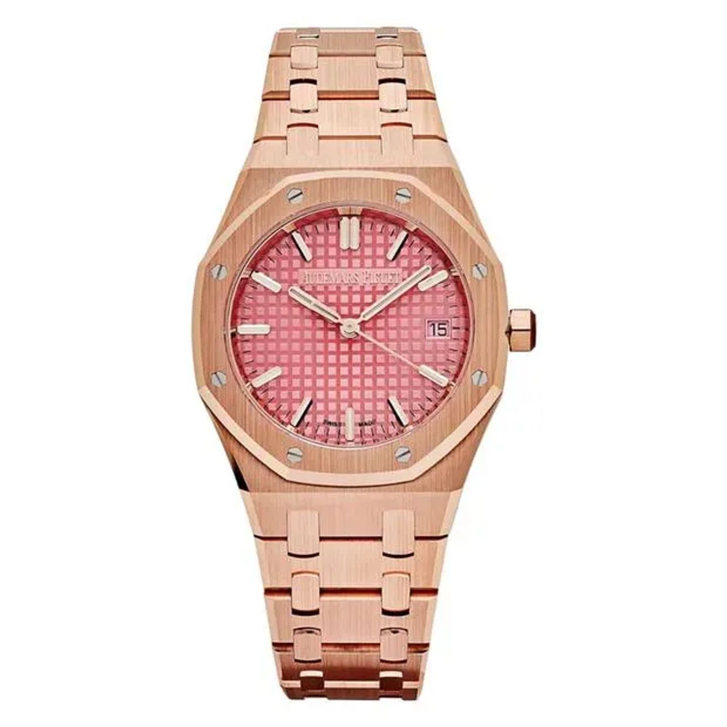 Audemars Piguet Royal Oak Selfwinding 77450OR.OO.1361OR.01 (2025) - Roze wijzerplaat 34mm Roségoud (1/6)