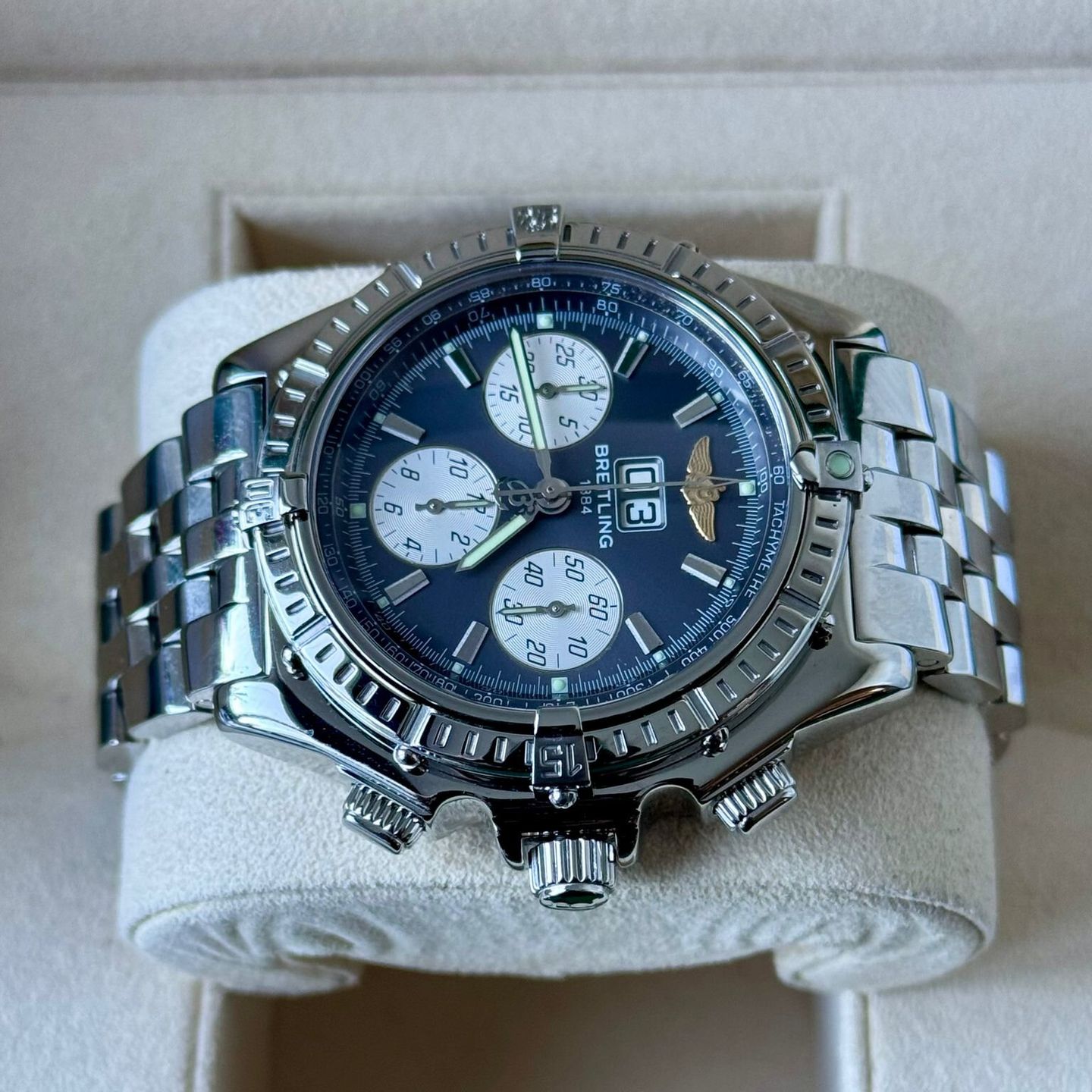 Breitling Crosswind Special A44355 (2000) - Blue dial 44 mm Steel case (4/7)