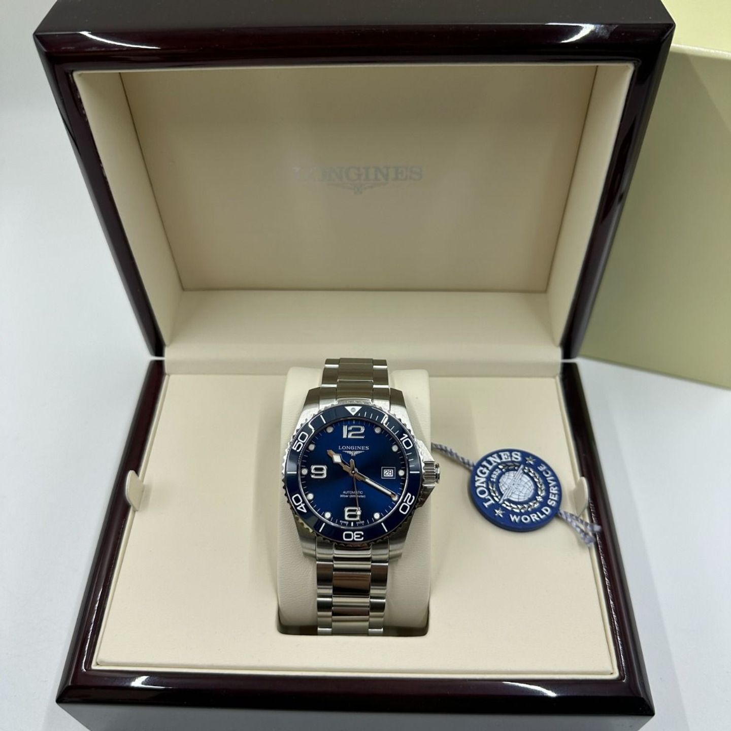 Longines HydroConquest L3.781.4.96.6 (2023) - Blauw wijzerplaat 41mm Staal (3/8)