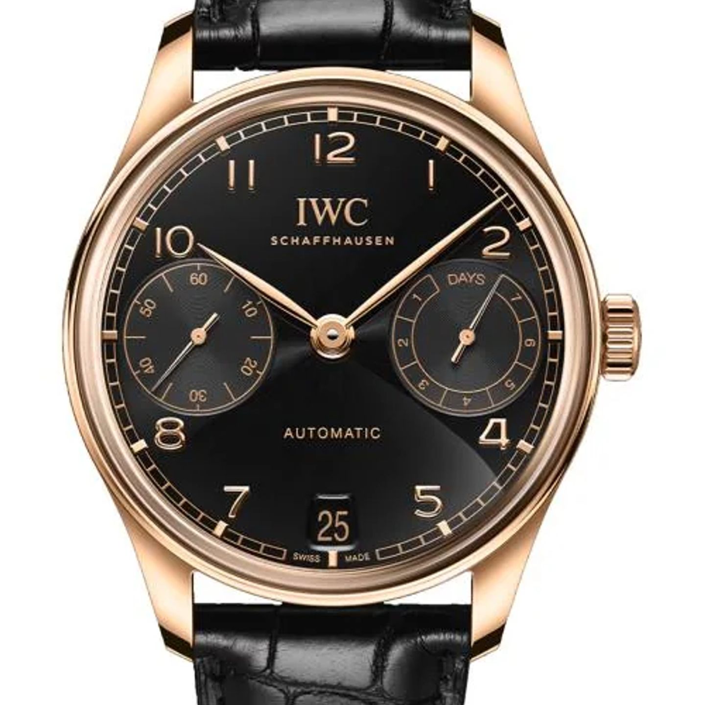 IWC Portuguese Automatic IW501707 (2026) - Black dial 42 mm Rose Gold case (1/1)
