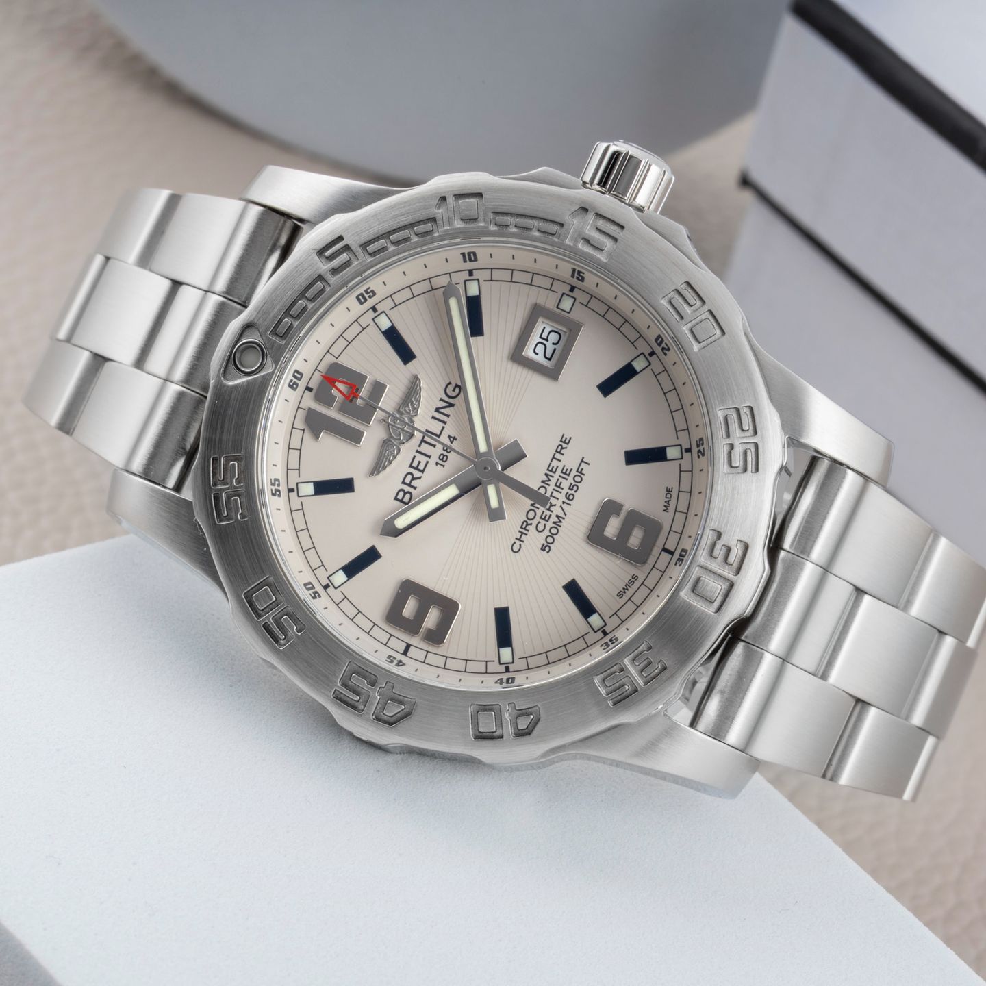 Breitling Colt 44 A7438710/G743 (Unknown (random serial)) - Silver dial 44 mm Steel case (2/8)