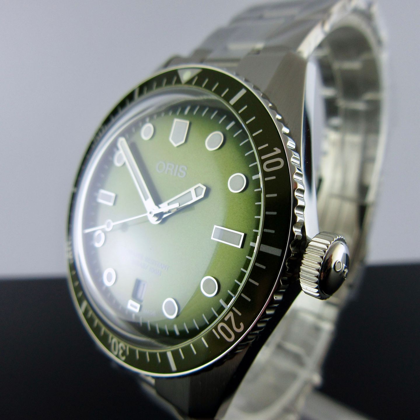 Oris Divers Sixty Five 01 733 7707 4057-07 8 20 18 (2024) - Groen wijzerplaat 40mm Staal (3/8)