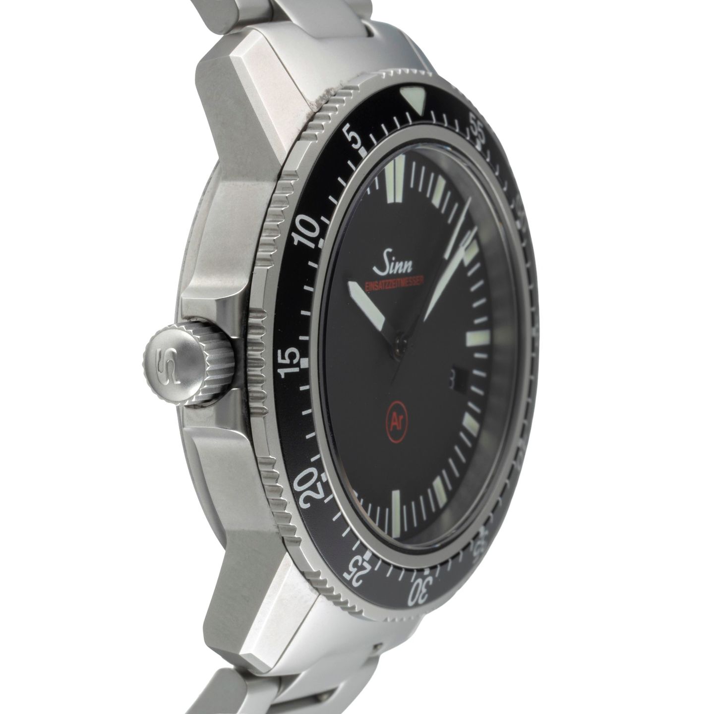 Sinn EZM 3 703.010 (Onbekend (willekeurig serienummer)) - Zwart wijzerplaat 42mm Staal (7/8)