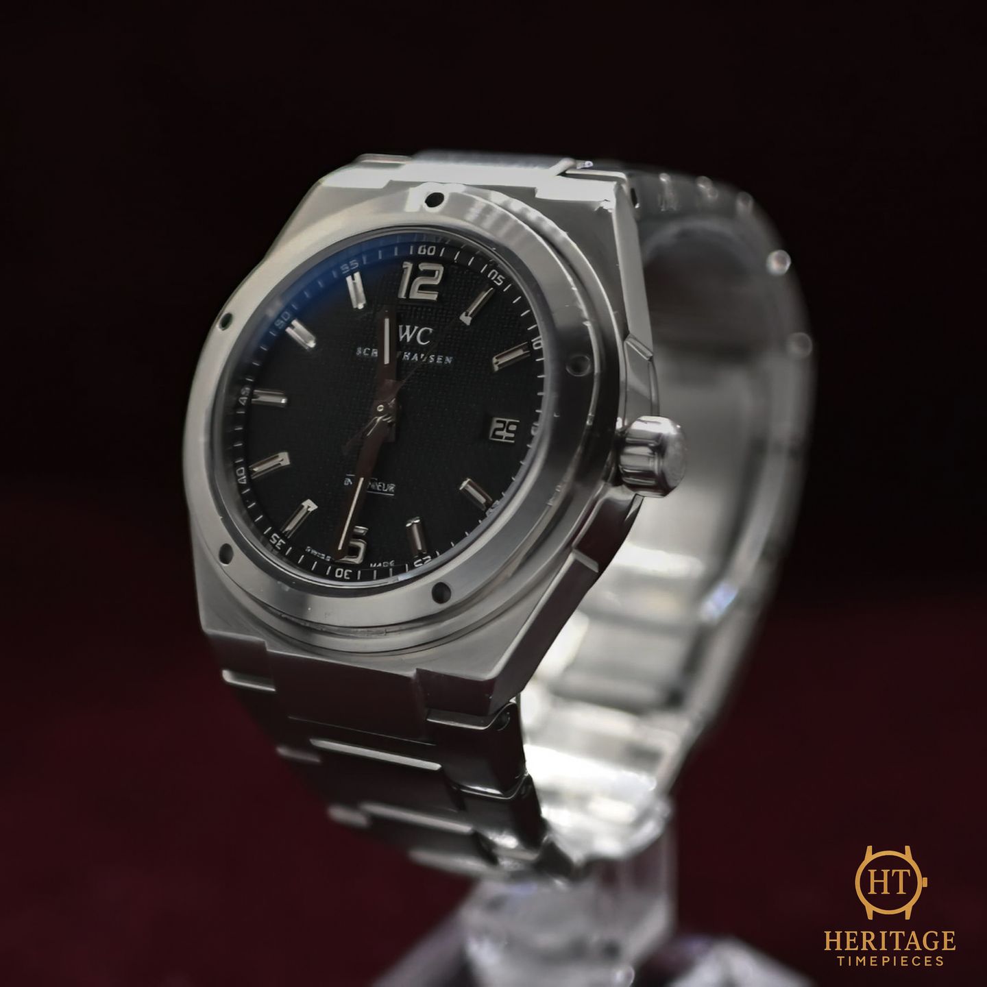 IWC Ingenieur Automatic IW322701 (2010) - Zwart wijzerplaat 43mm Staal (7/8)