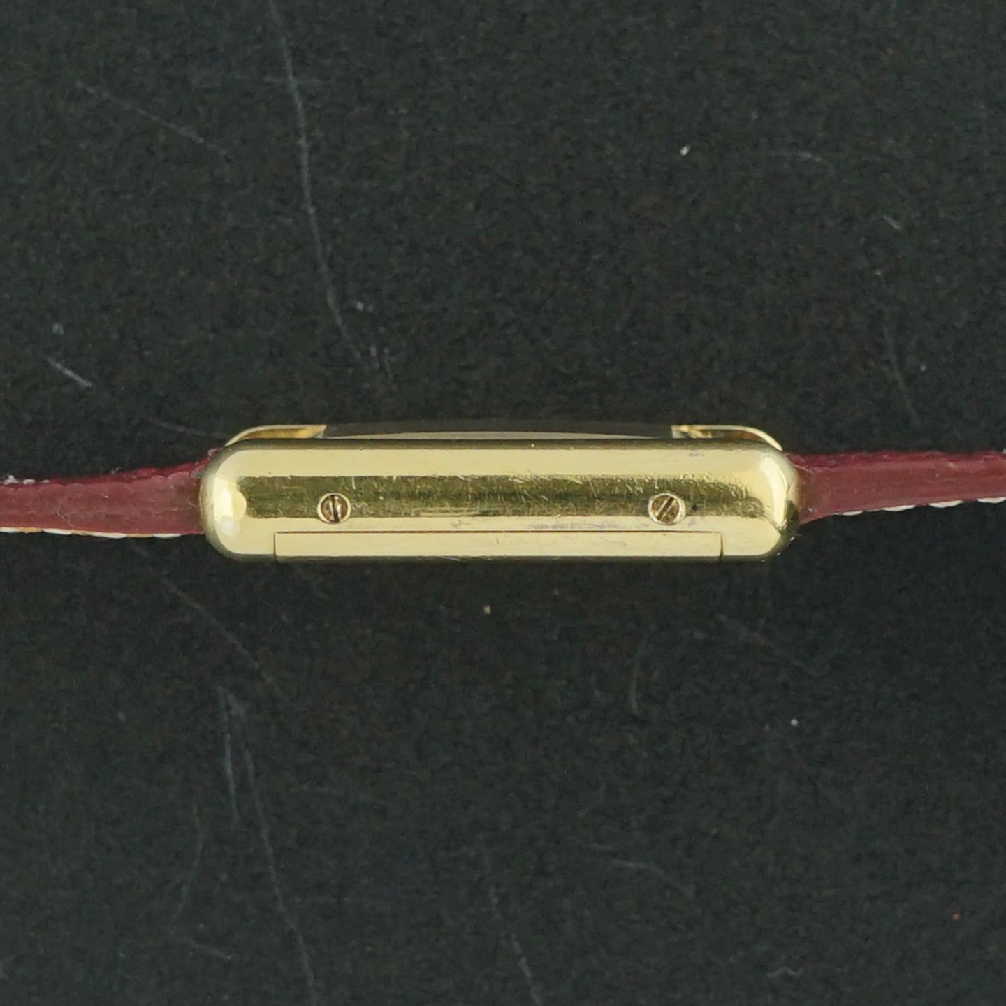 Cartier Tank Vermeil MUST (1990) - Red dial 20 mm Silver case (5/8)