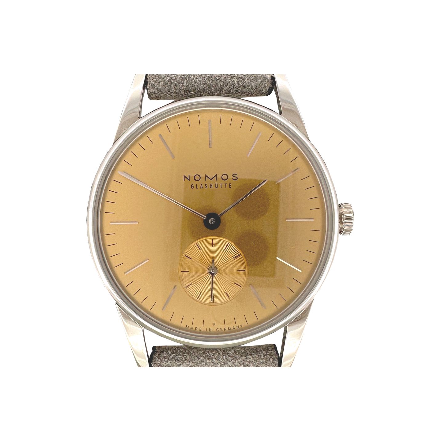 NOMOS Orion 33 359 (2024) - Goud wijzerplaat 33mm Staal (1/8)