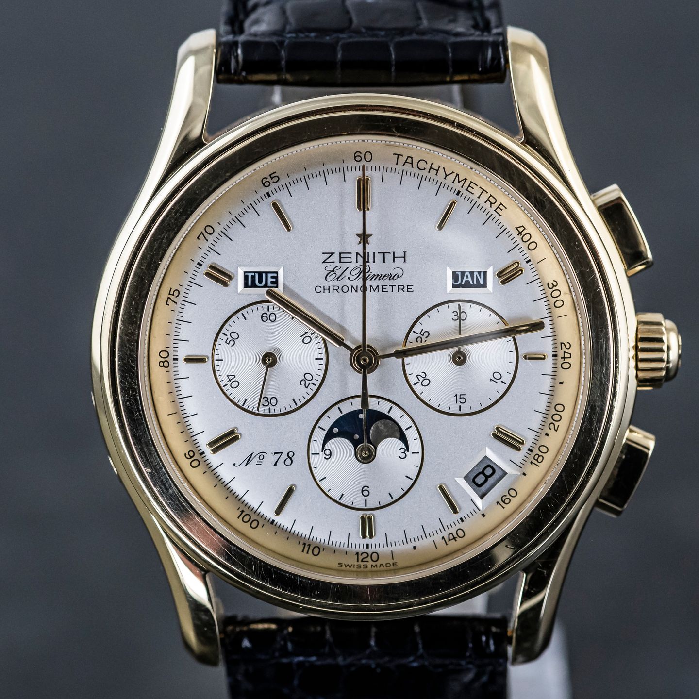 Zenith El Primero Chronomaster 30.0220.410 (1992) - Zilver wijzerplaat 40mm Geelgoud (5/8)