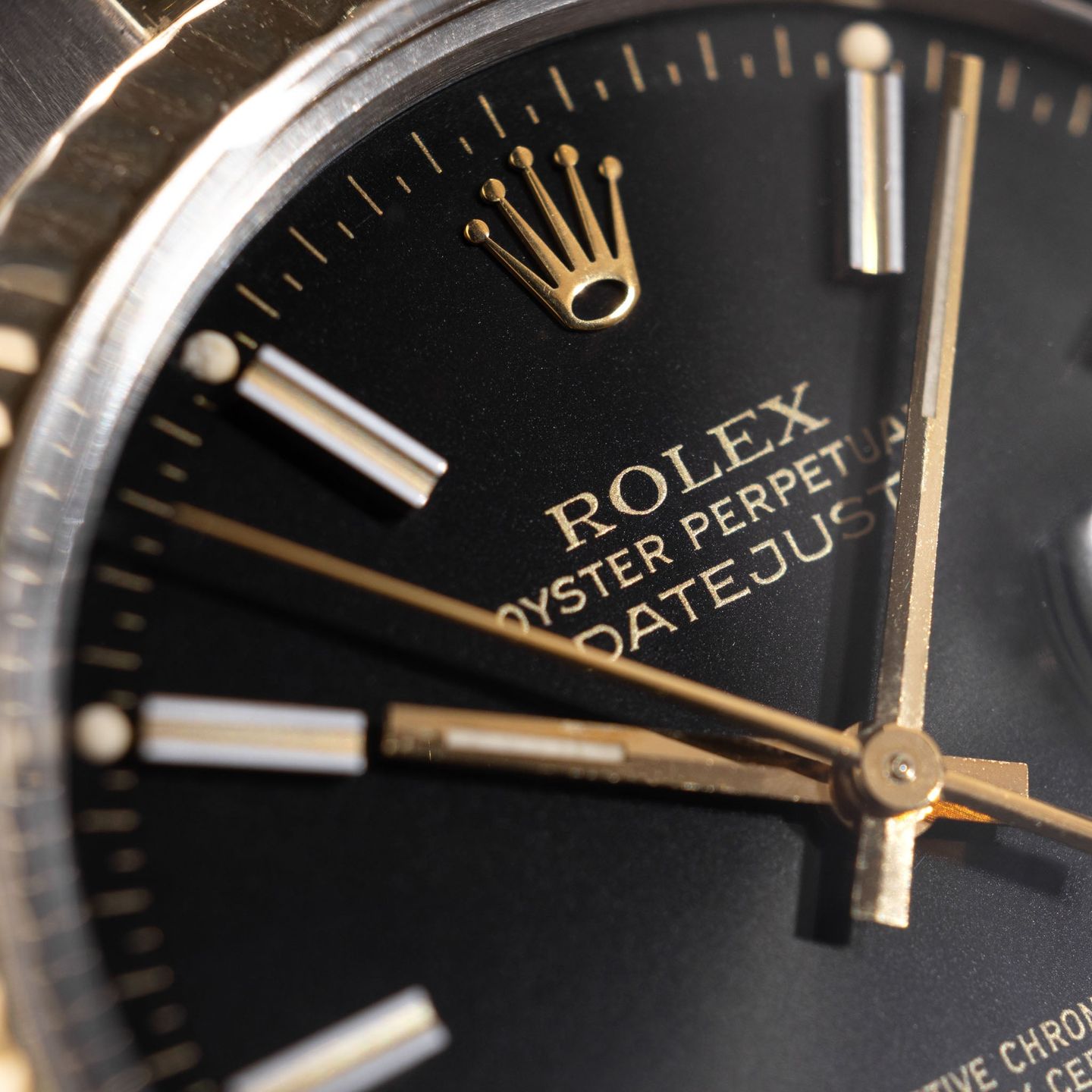 Rolex Datejust 36 16013 (1981) - Zwart wijzerplaat 36mm Goud/Staal (3/8)