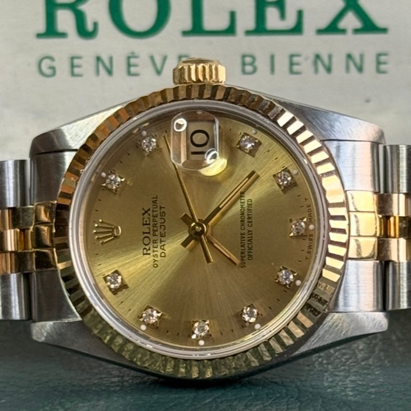 Rolex Datejust 31 68273 (1985) - Champagne dial 31 mm Gold/Steel case (3/8)
