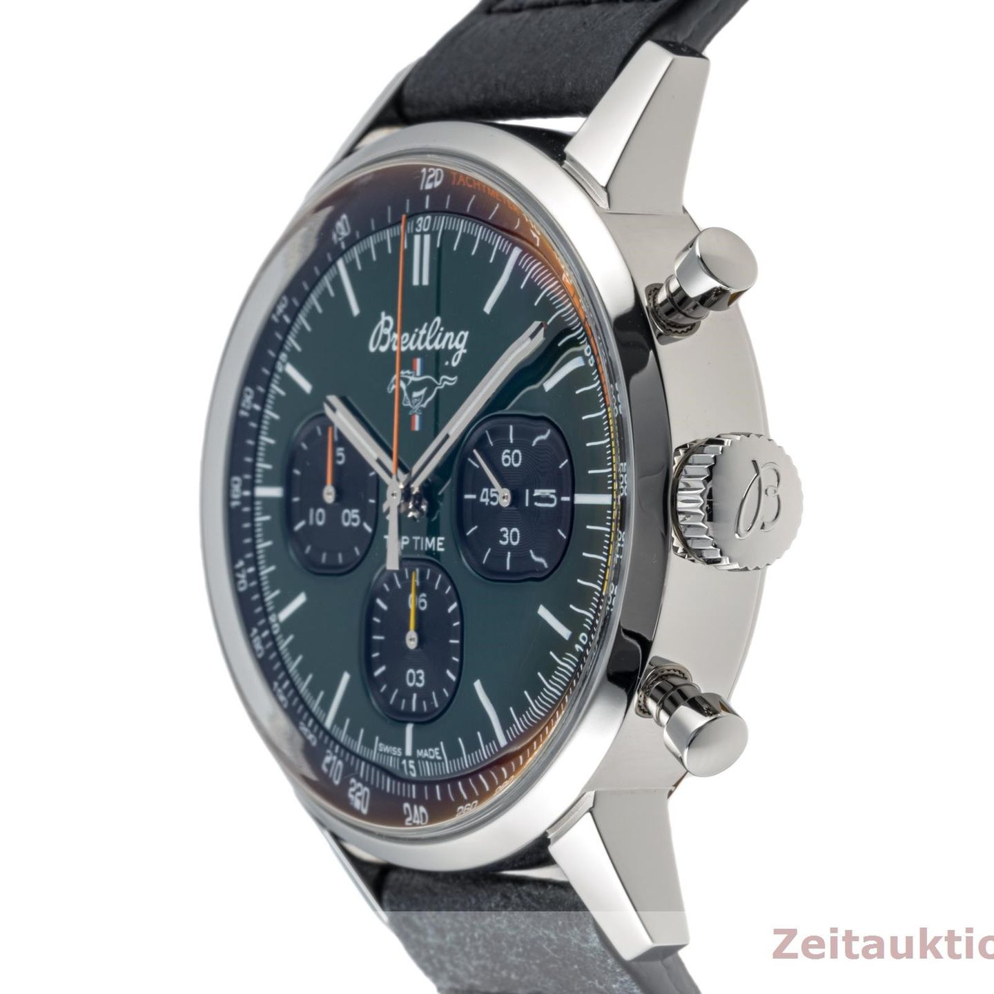 Breitling Top Time A253101A1L1X1 (2022) - Groen wijzerplaat 42mm Staal (6/8)