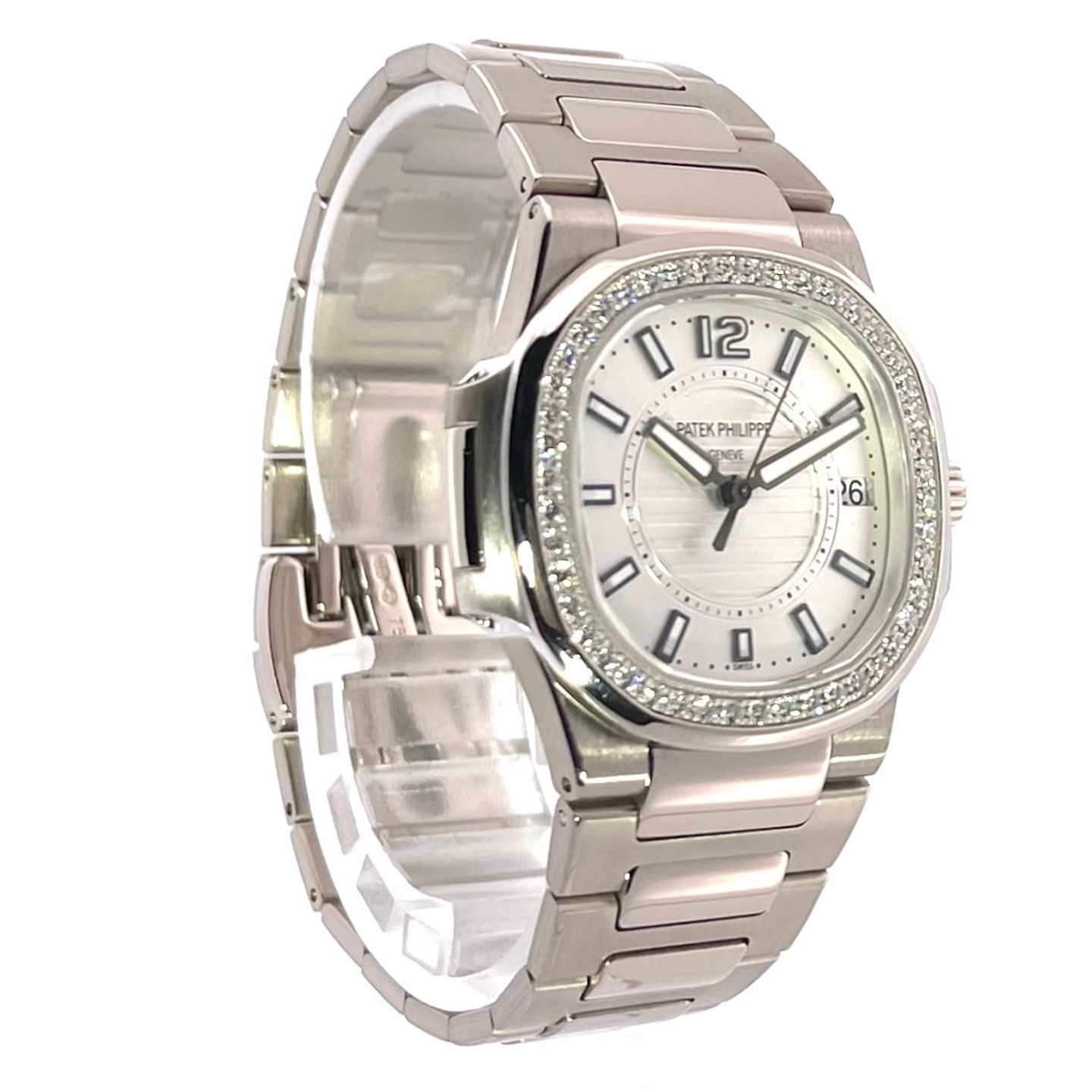 Patek Philippe Nautilus 7010/1G-001 (2011) - Zilver wijzerplaat 32mm Witgoud (3/7)