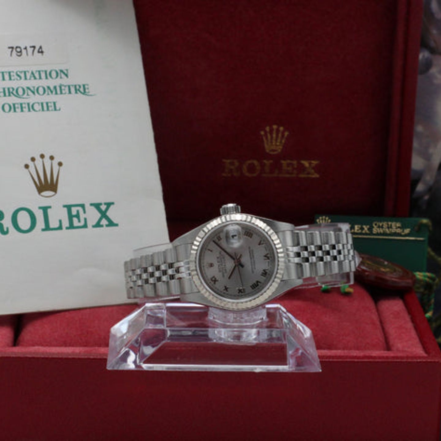 Rolex Lady-Datejust 79174 (2001) - Grey dial 26 mm Steel case (3/7)