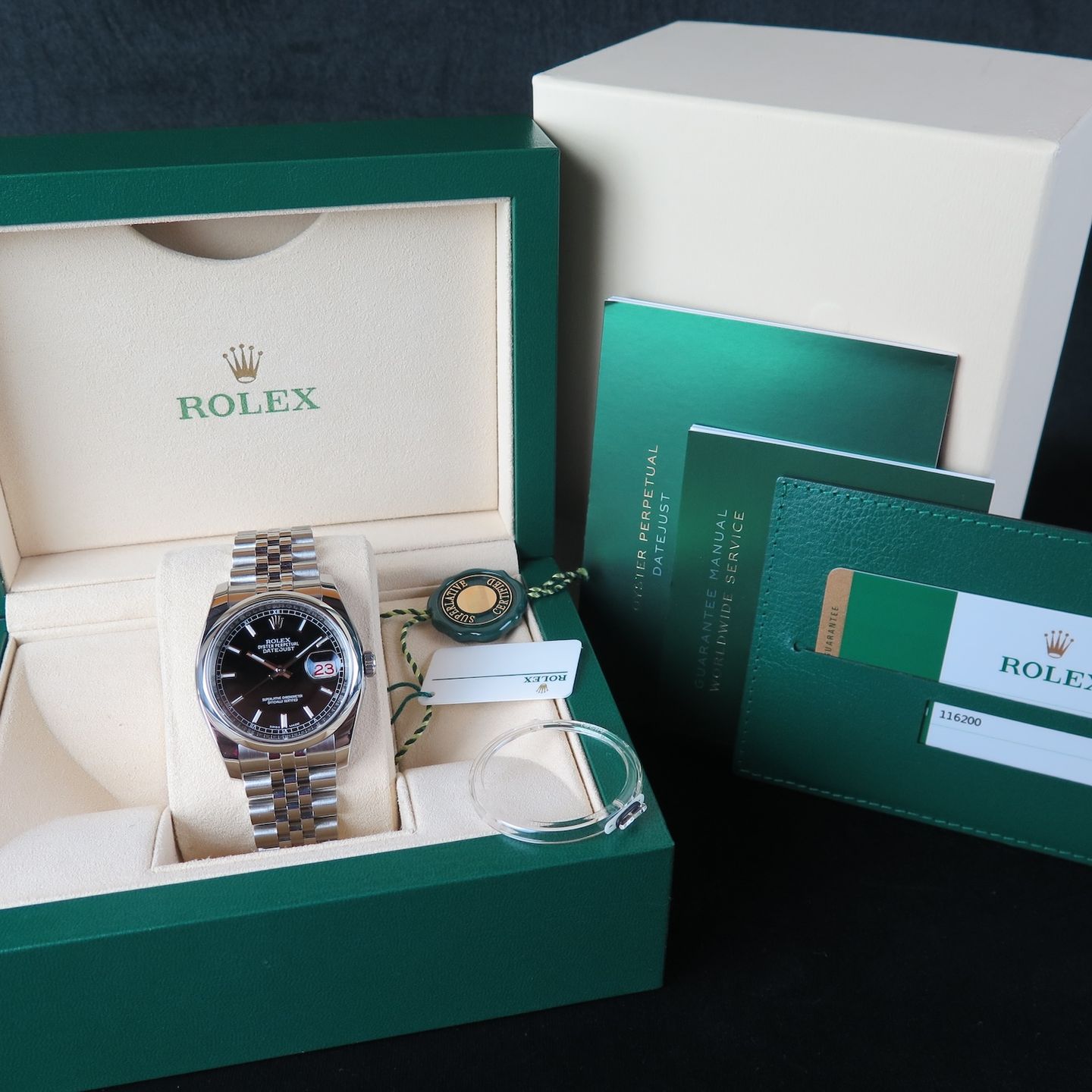Rolex Datejust 36 116200 (2017) - Black dial 36 mm Steel case (8/8)