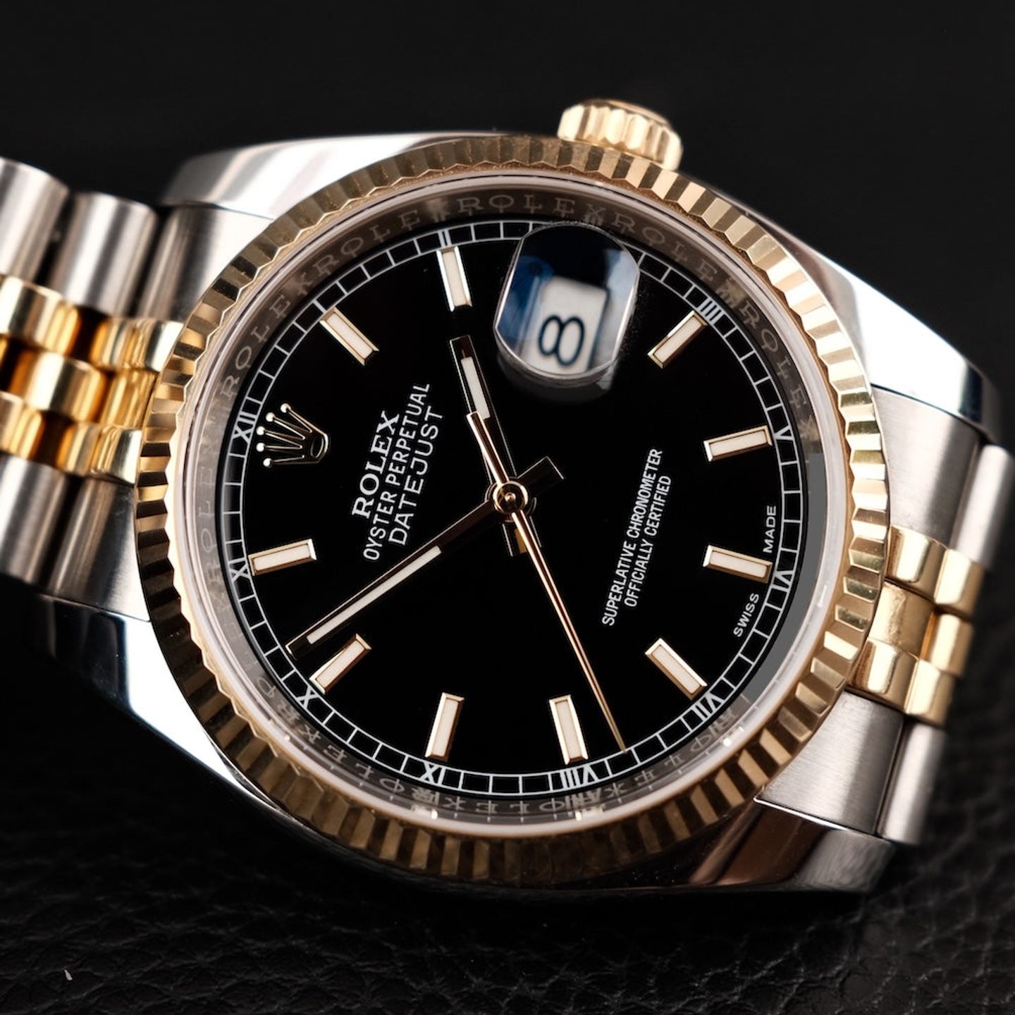 Rolex Datejust 36 116233 (2019) - Black dial 36 mm Gold/Steel case (2/8)